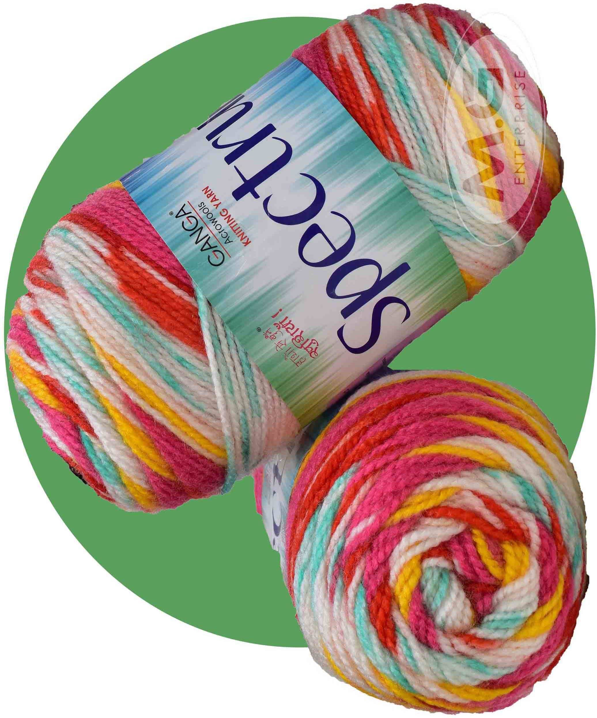     			Spectrum Tulip (500 gm) Wool Ball Hand knitting wool / Art Craft soft fingering crochet hook yarn, needle knitting , With Needle.-Z