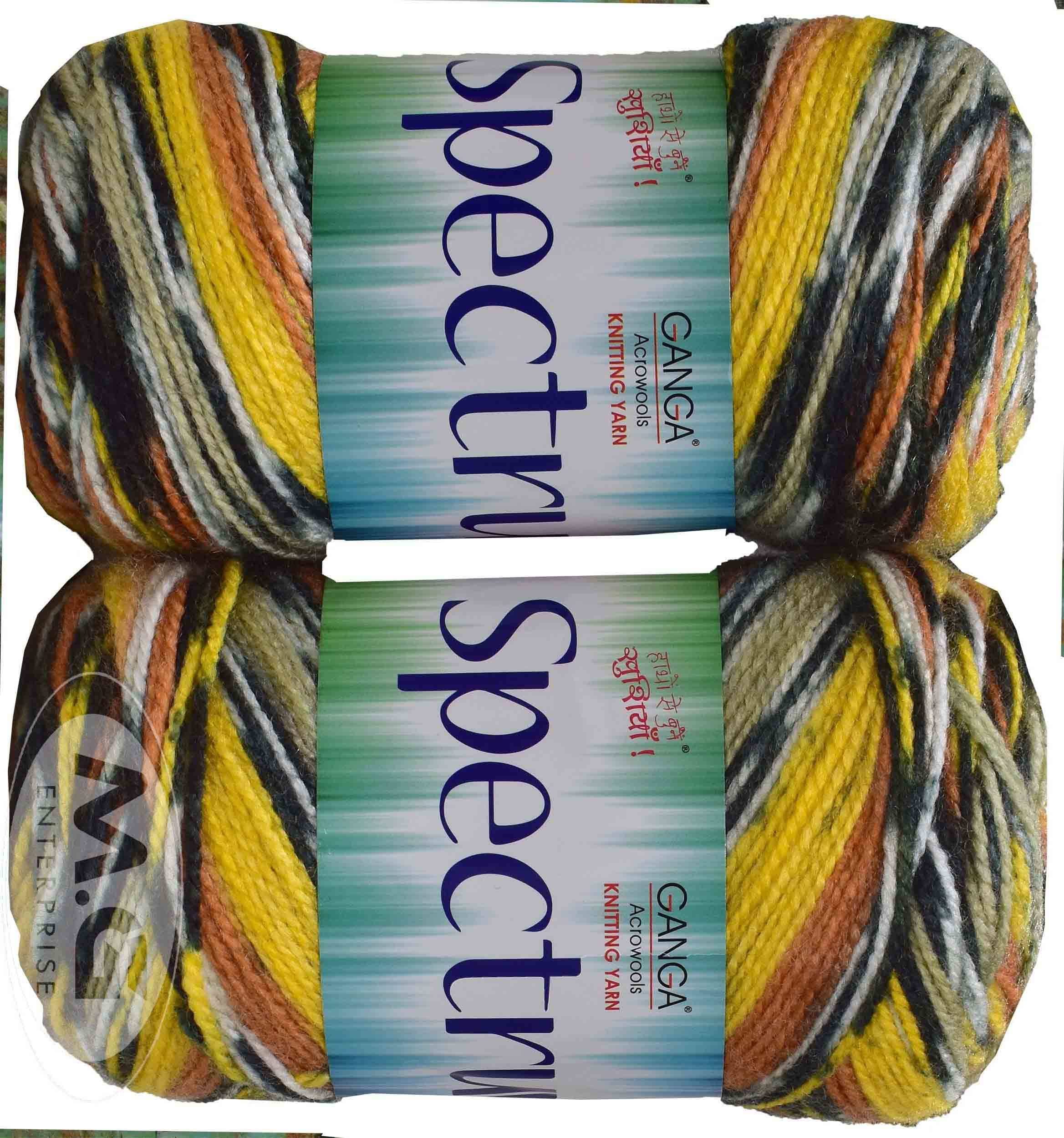     			Spectrum Ugadi (300 gm) Wool Ball Hand knitting wool / Art Craft soft fingering crochet hook yarn, needle knitting , With Needle.-M