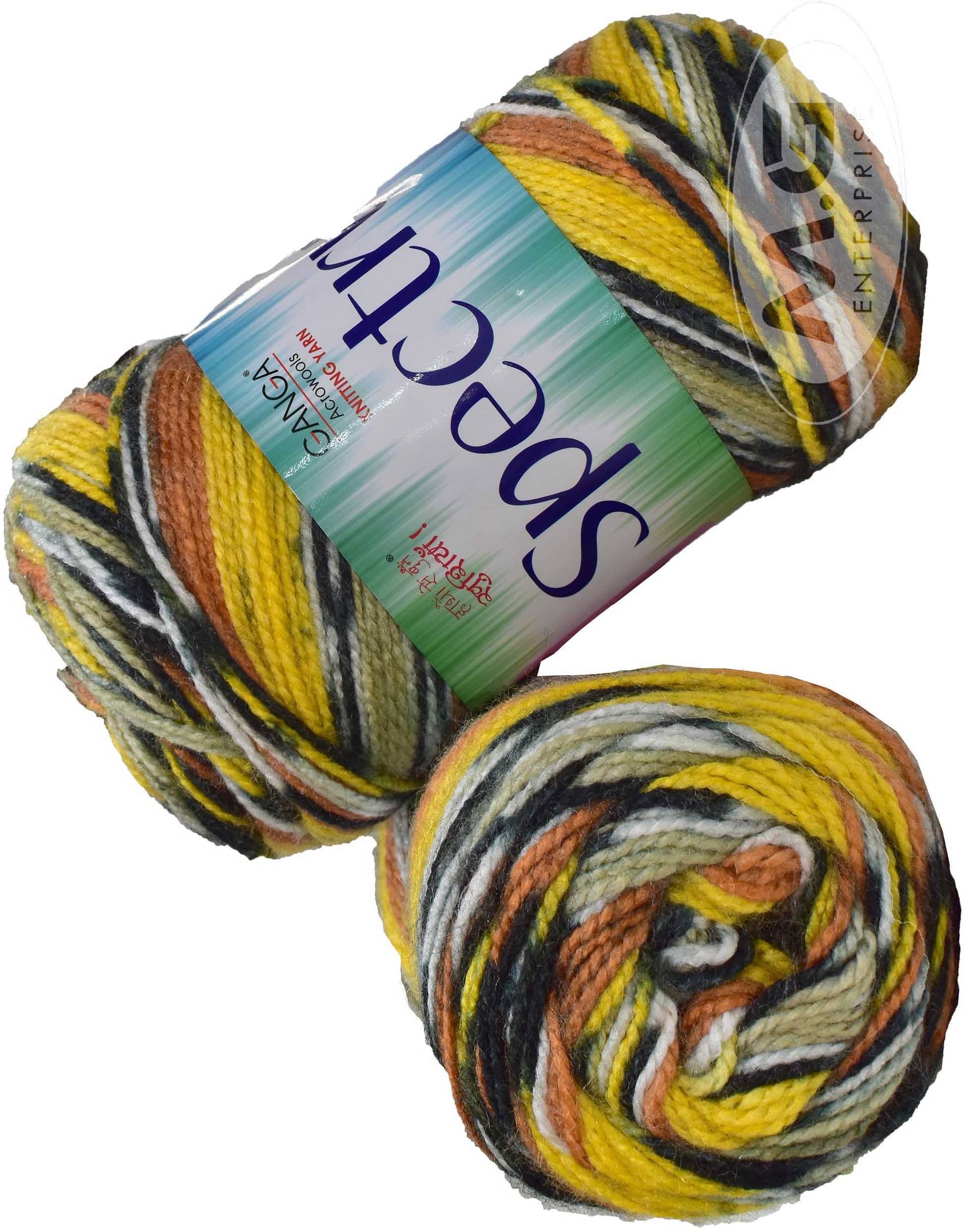     			Spectrum Ugadi (500 gm) Wool Ball Hand knitting wool / Art Craft soft fingering crochet hook yarn, needle knitting , With Needle.-J