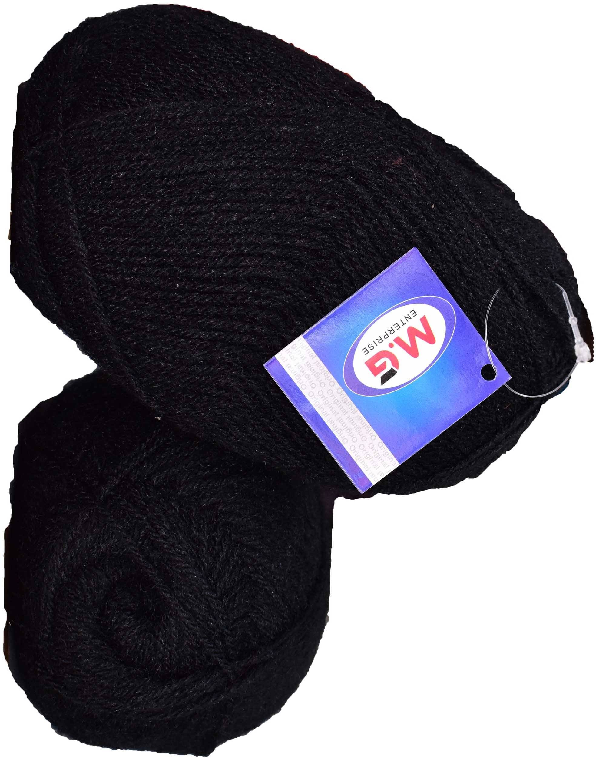     			Sunrise Black  (200 gm)  Wool Ball Hand knitting wool / Art Craft soft fingering crochet hook yarn, needle knitting yarn thread dye  AA