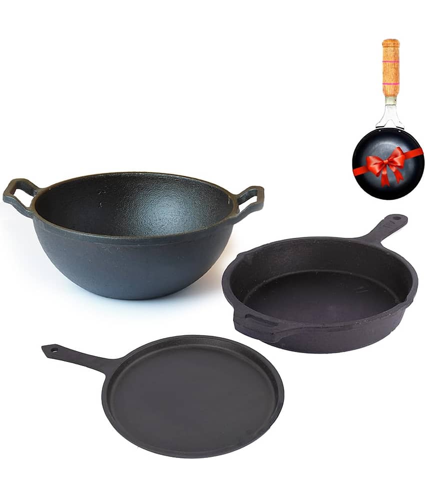 The Indus Valley Black Cast Iron ( Set of 4 ) - Cookware | Buy online on ZillyBuy