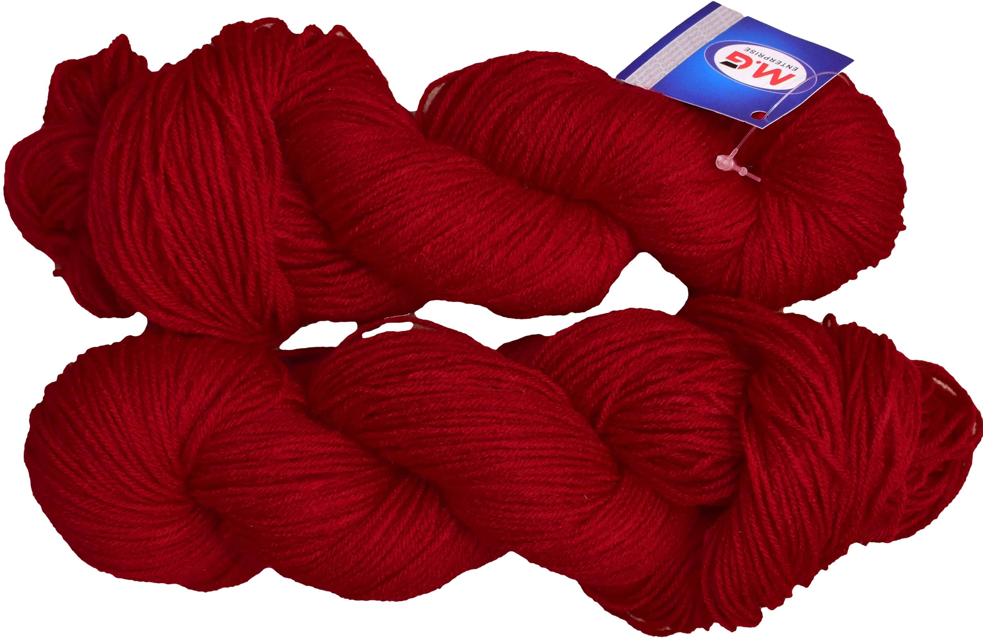     			Tin Tin Red (200 gm)  Wool Hank Hand knitting wool / Art Craft soft fingering crochet hook yarn, needle knitting yarn thread dye J KF