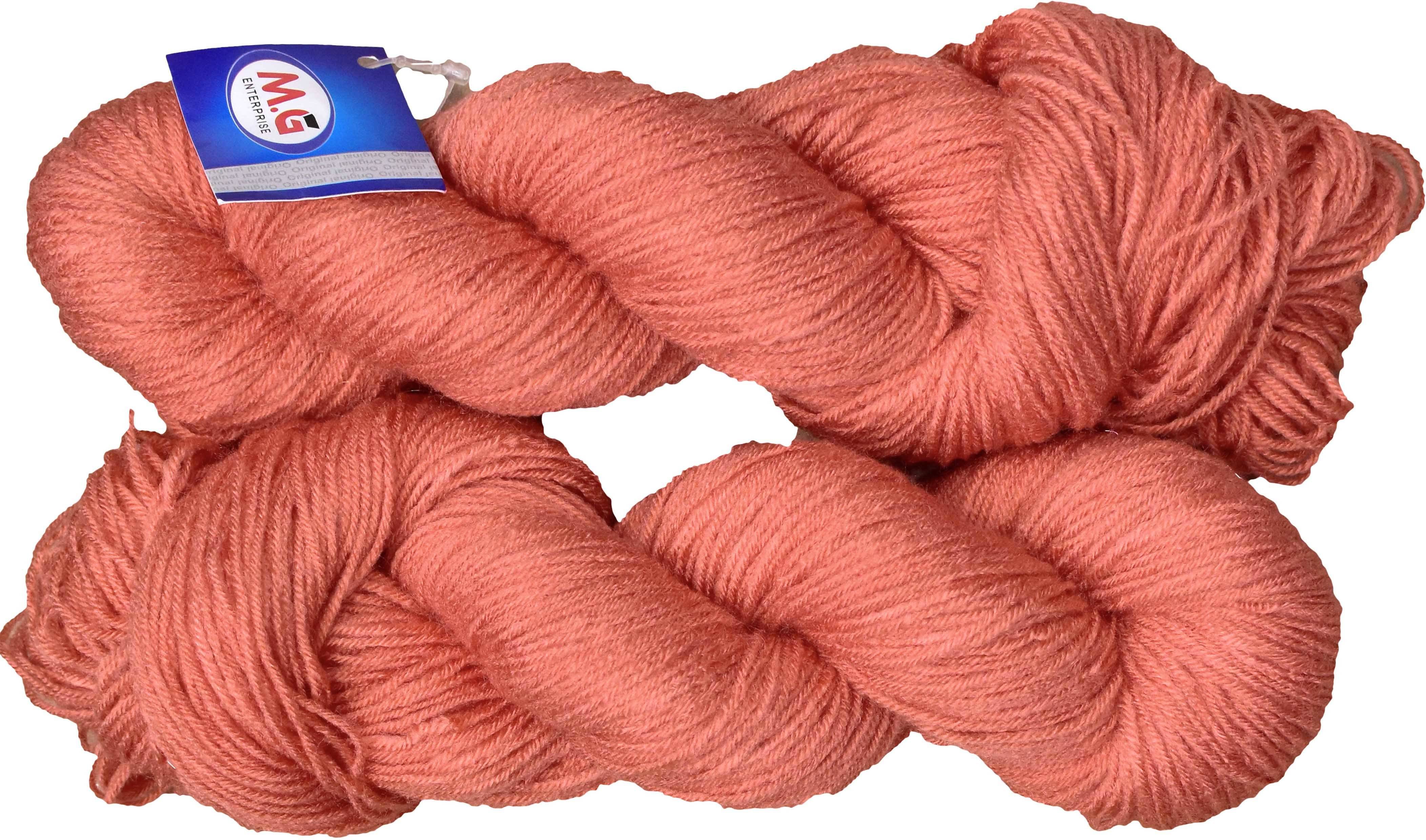     			Tin Tin Salmon (400 gm)  Wool Hank Hand knitting wool / Art Craft soft fingering crochet hook yarn, needle knitting yarn thread dyed