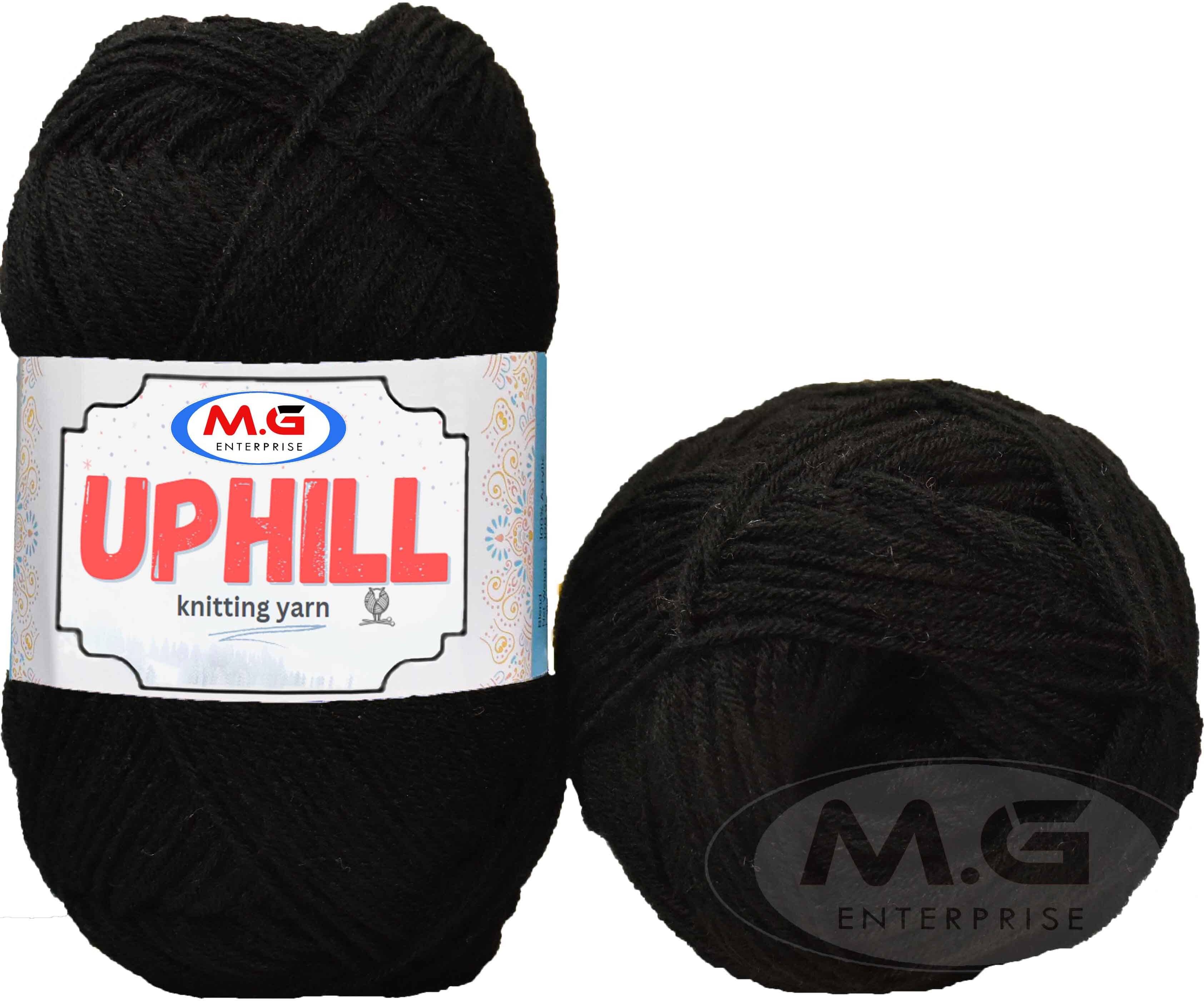     			Uphill  Black 200 gms Wool  Hand knitting wool- Art-AFJI