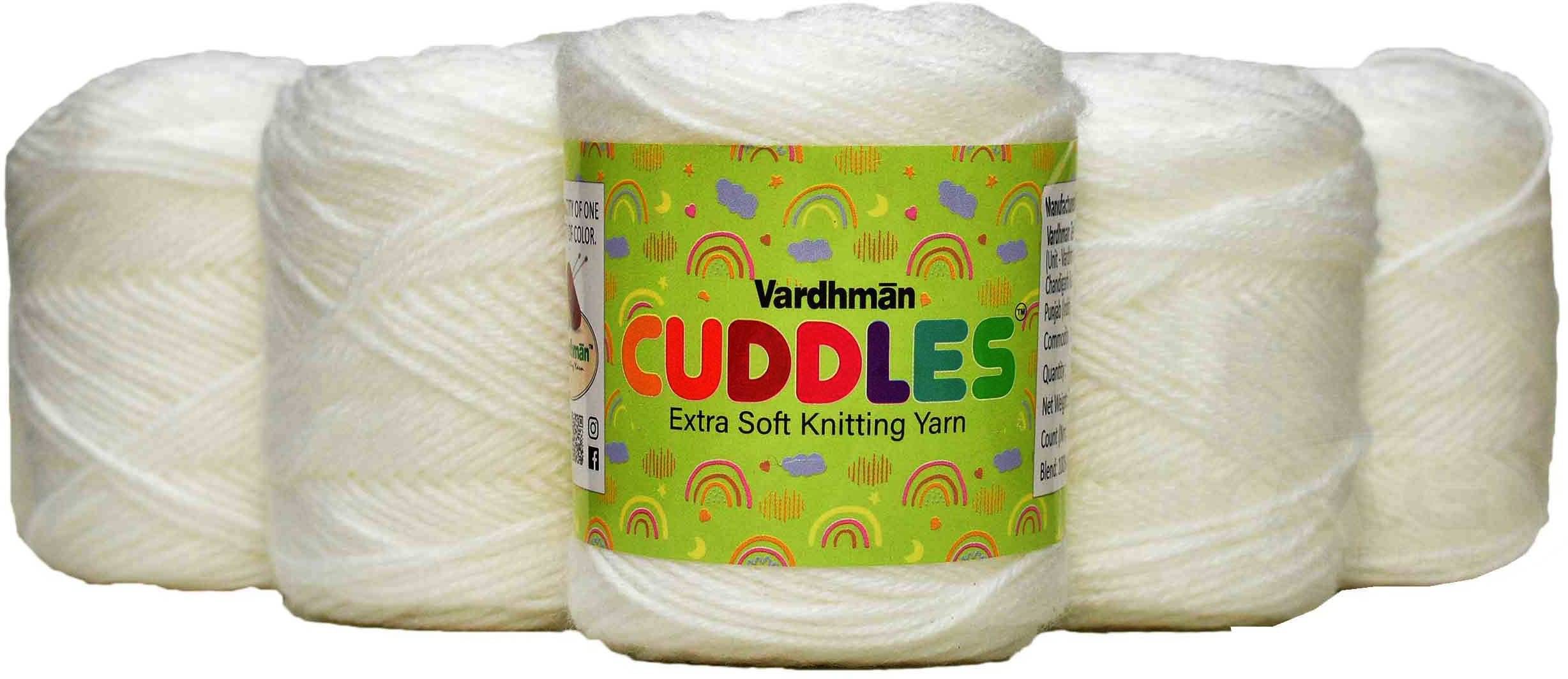     			VARDHMAN 100% Acrylic Wool  White 9 gms Baby  knitting wool- Art-ADDF