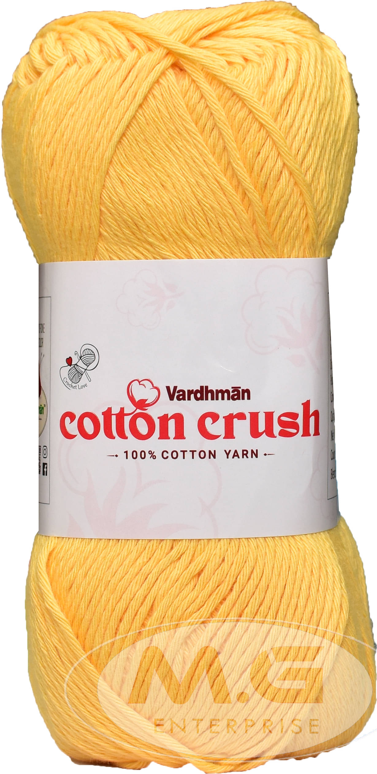     			VARDHMAN Cotton Crush 8-ply  Yellow 200 gms Cotton thread dyed-NA Art-AFDB