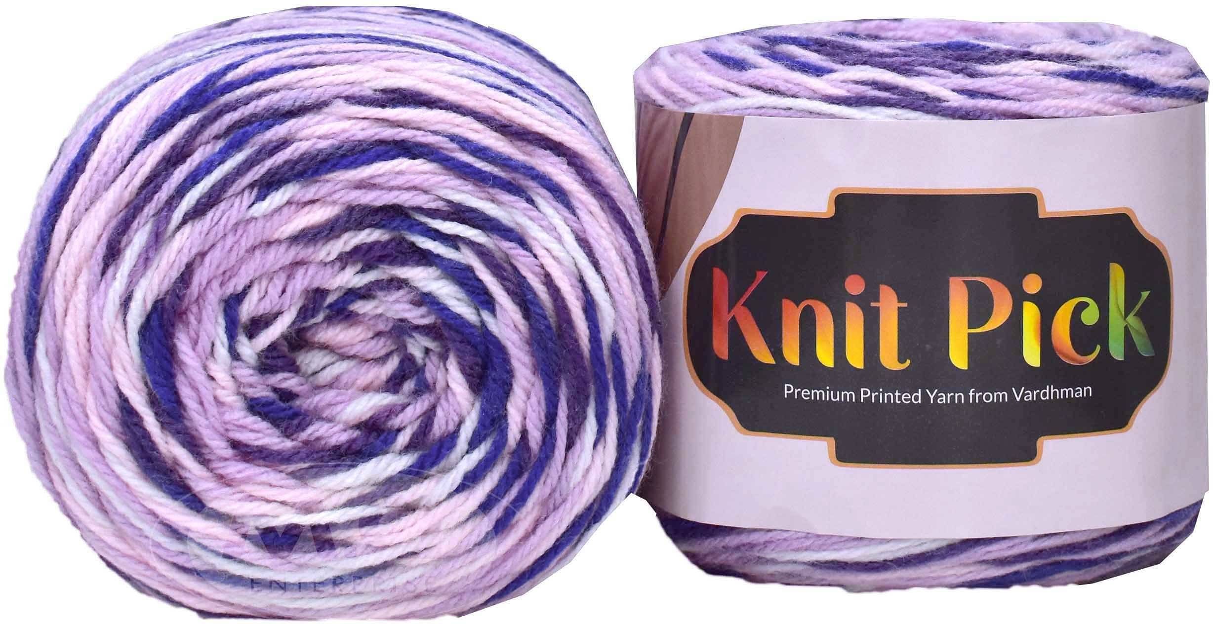     			Vardhman Knit Pick K/K Purple mix (300 gm)  wool ART - ACCD