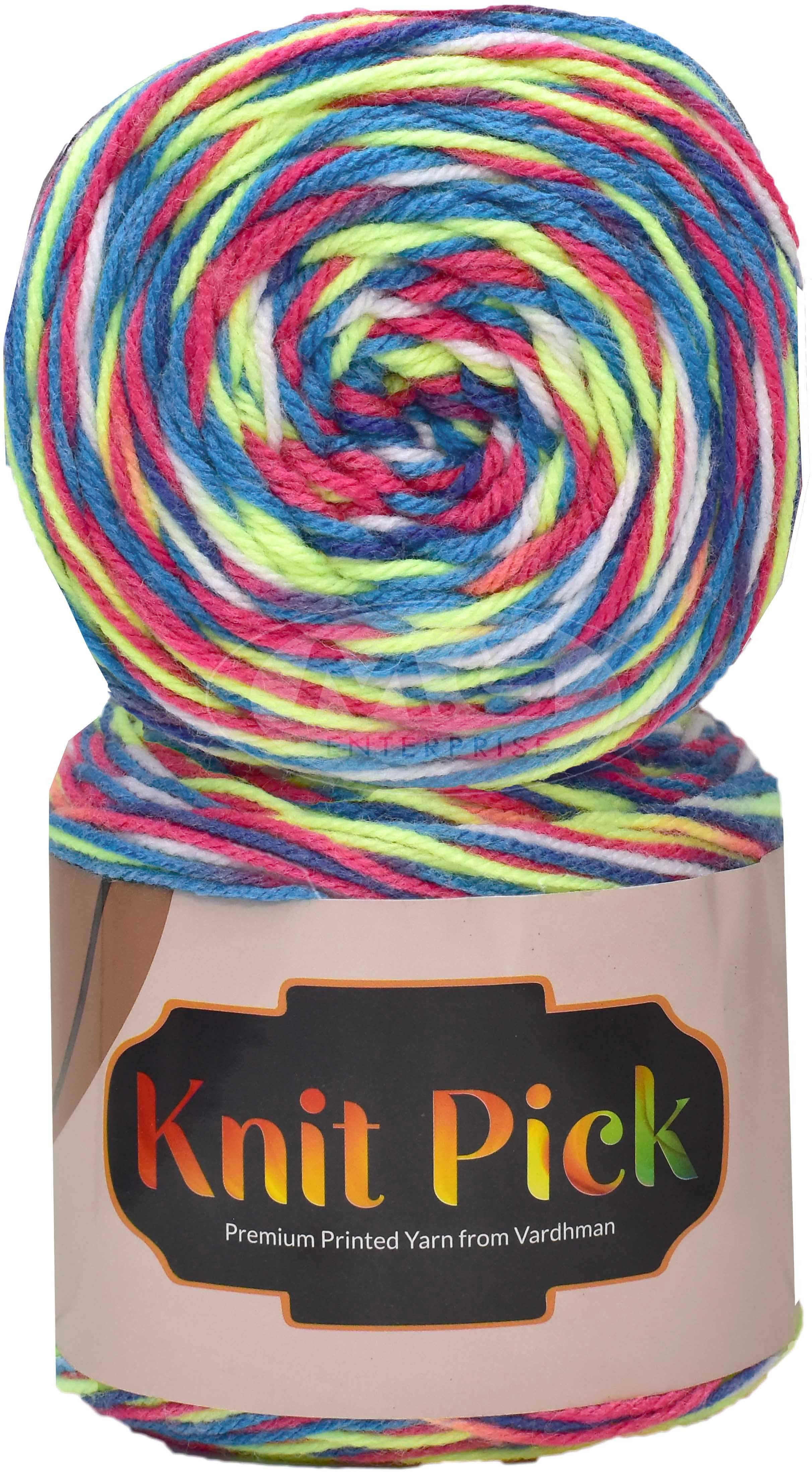     			Vardhman Knit Pick K/K Rainbow (200 gm)  wool ART - ACCF
