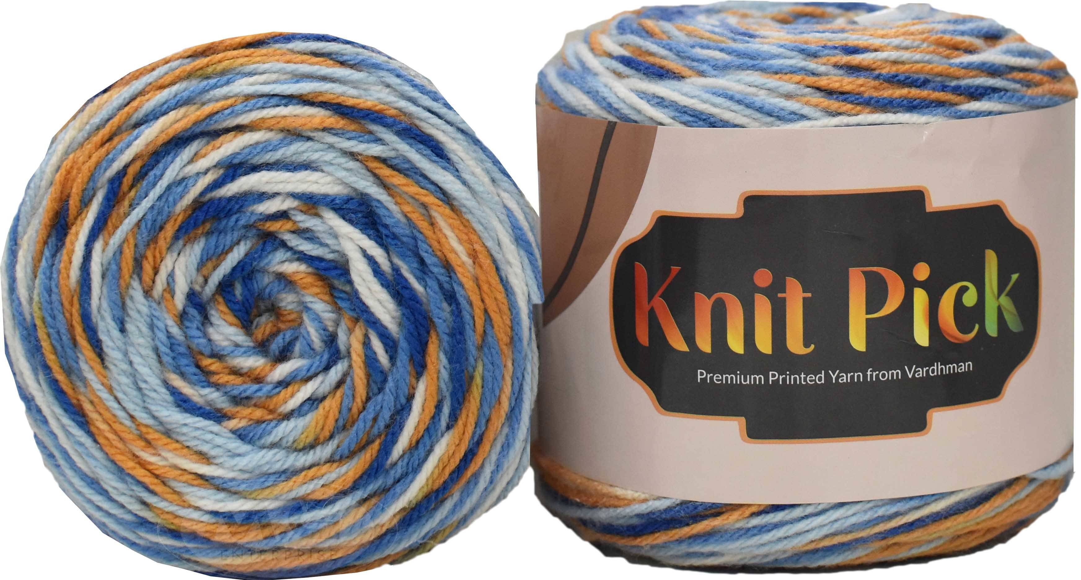     			Vardhman Knit Pick K/K Blue mustard (300 gm)  wool ART - ACDB