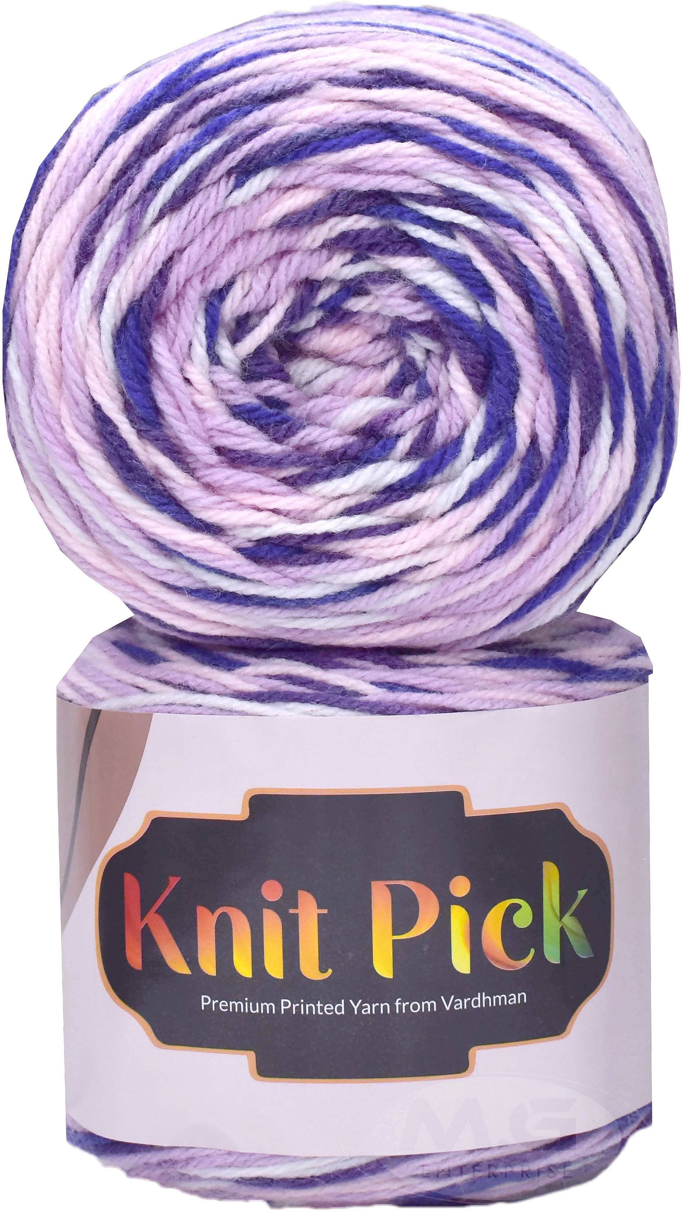     			Vardhman Knit Pick M/G Purple mix (300 gm)  Wool Ball Hand knitting wool