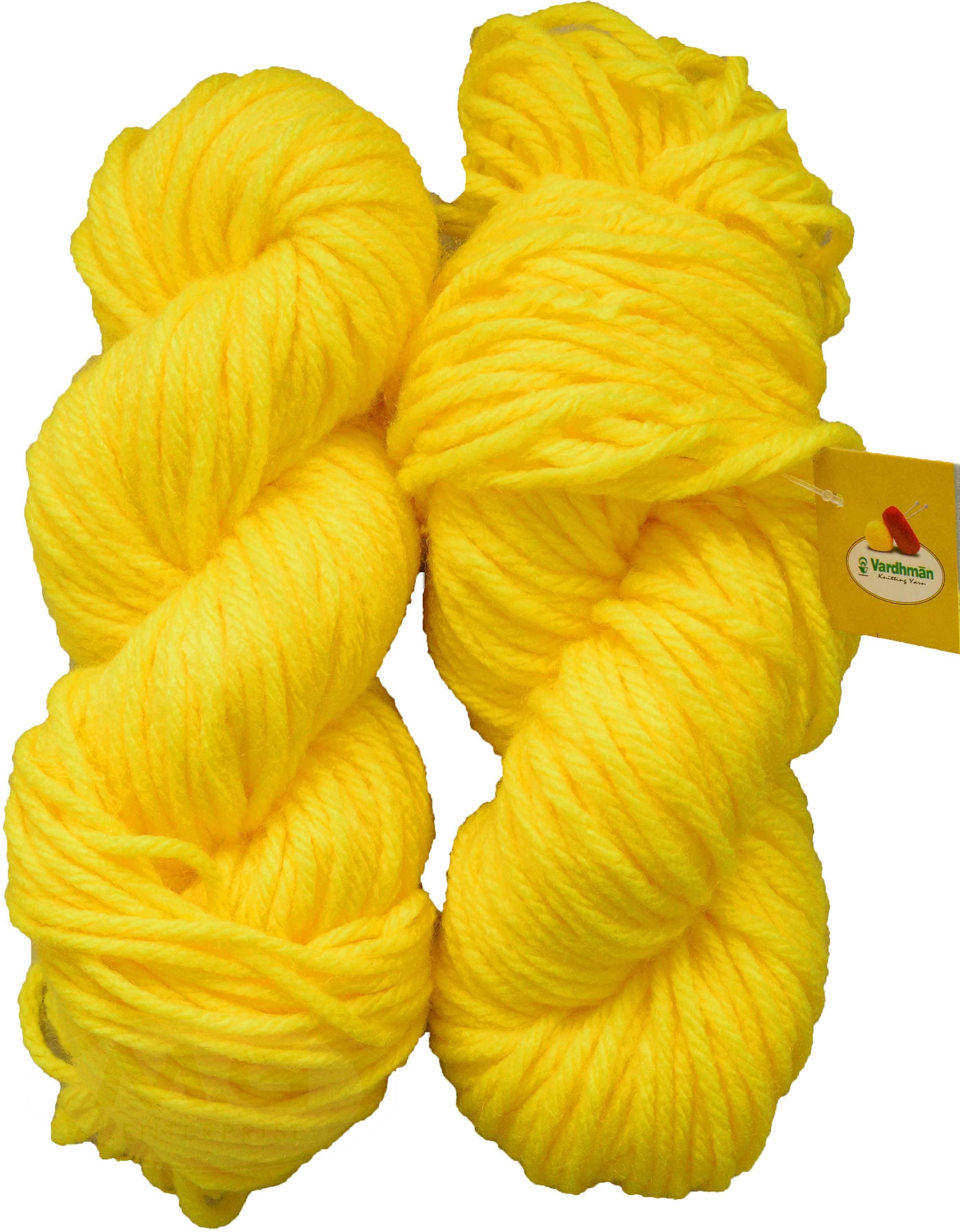     			Vardhman Knitting Yarn Thick Chunky Wool, Yellow 200 gm K_K ART- CAE