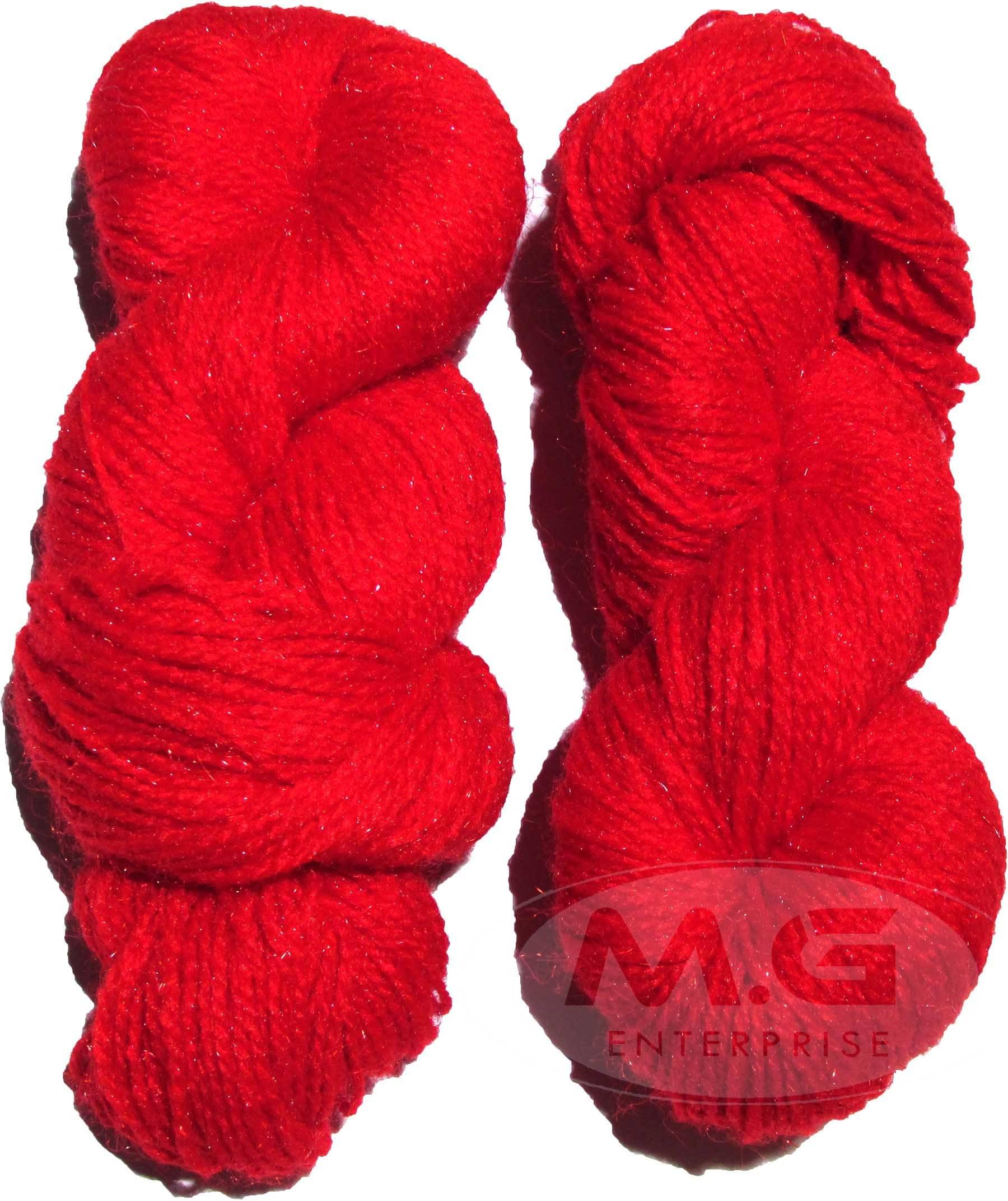     			Vardhman Rabit Excel Red (200 gm)  Wool Hank Hand knitting wool Art-FEB