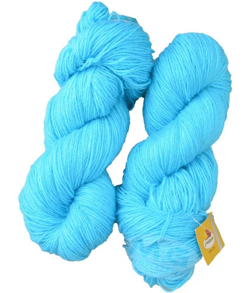     			Vardhman Rabit Excel Sky Blue (400 gm)  Wool Hank Hand knitting wool