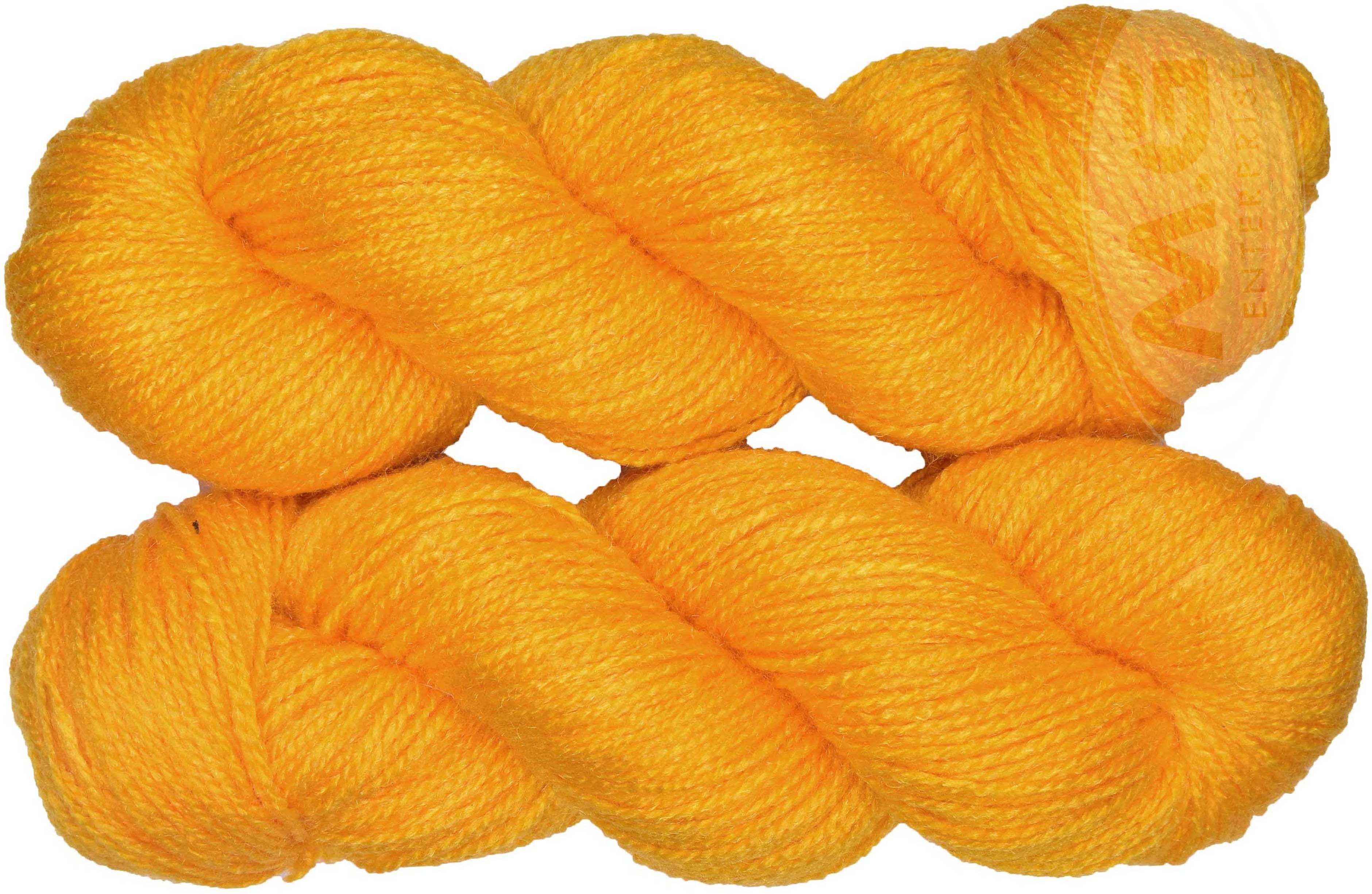     			Vardhman Rabit Excel Yellow (300 gm)  Wool Hank Hand knitting wool Art-FEC