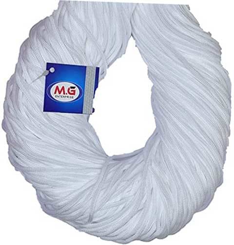     			White 50 mtr  Braided Cord Thread Nylon knot Rope sturdy cording- Art-ABDG