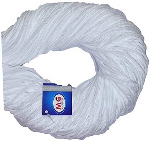    			White 75 mtr  Braided Cord Thread Nylon knot Rope sturdy cording- Art-ABDG