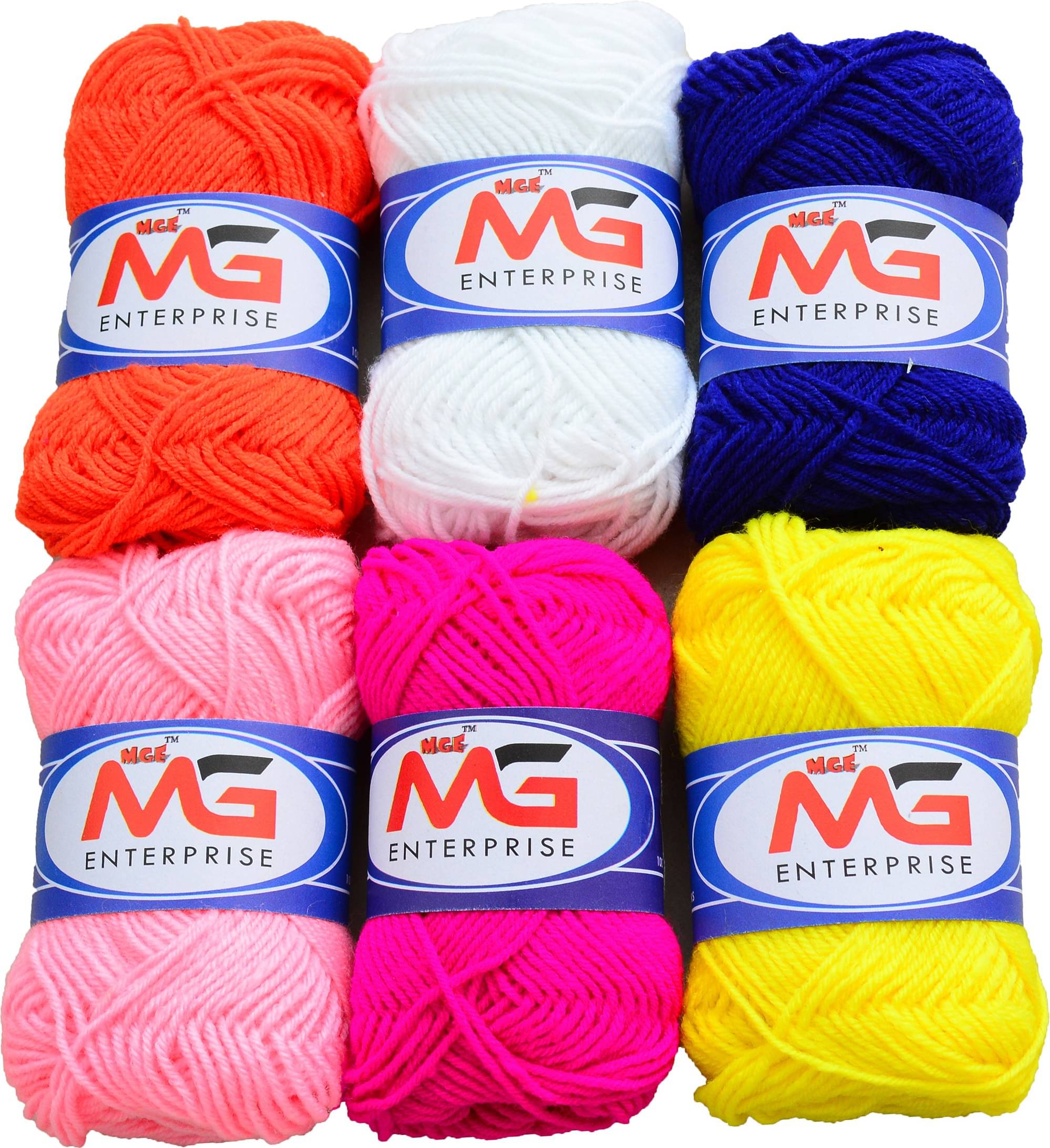     			Wool Combo 2 (6 pc) M.G  Wool Ball Hand Knitting Wool/Art Craft  Fingering Crochet Hook Yarn, Needle Knitting Yarn Thread Dyed