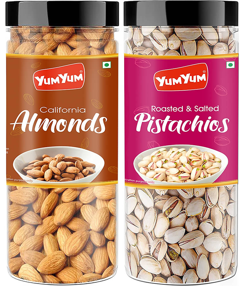 YUM YUM Premium California Almond (150g) and Pista (150g) 300g Dry Fruits Combo