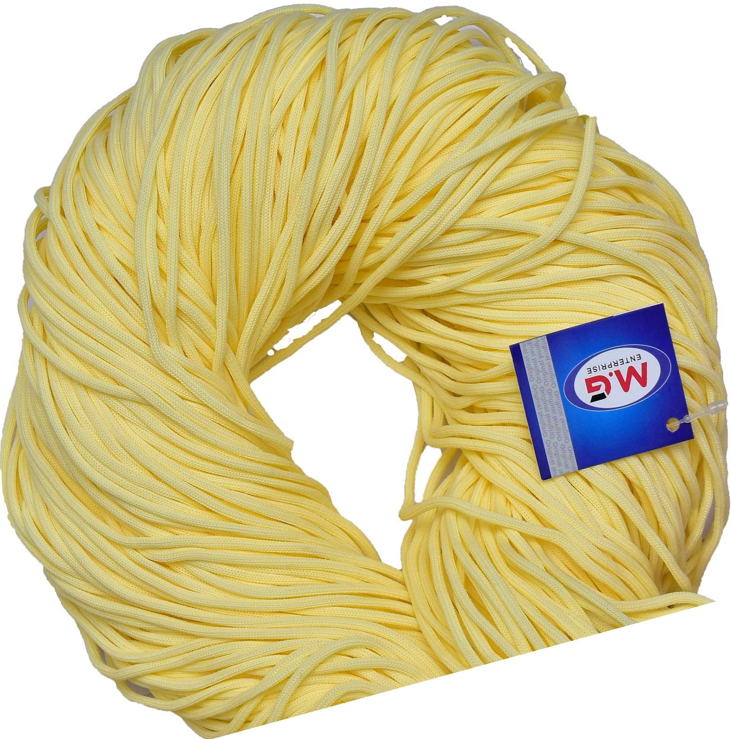     			Yellow 125 mtr  Braided Cord Thread Nylon knot Rope sturdy cording- Art-IIA