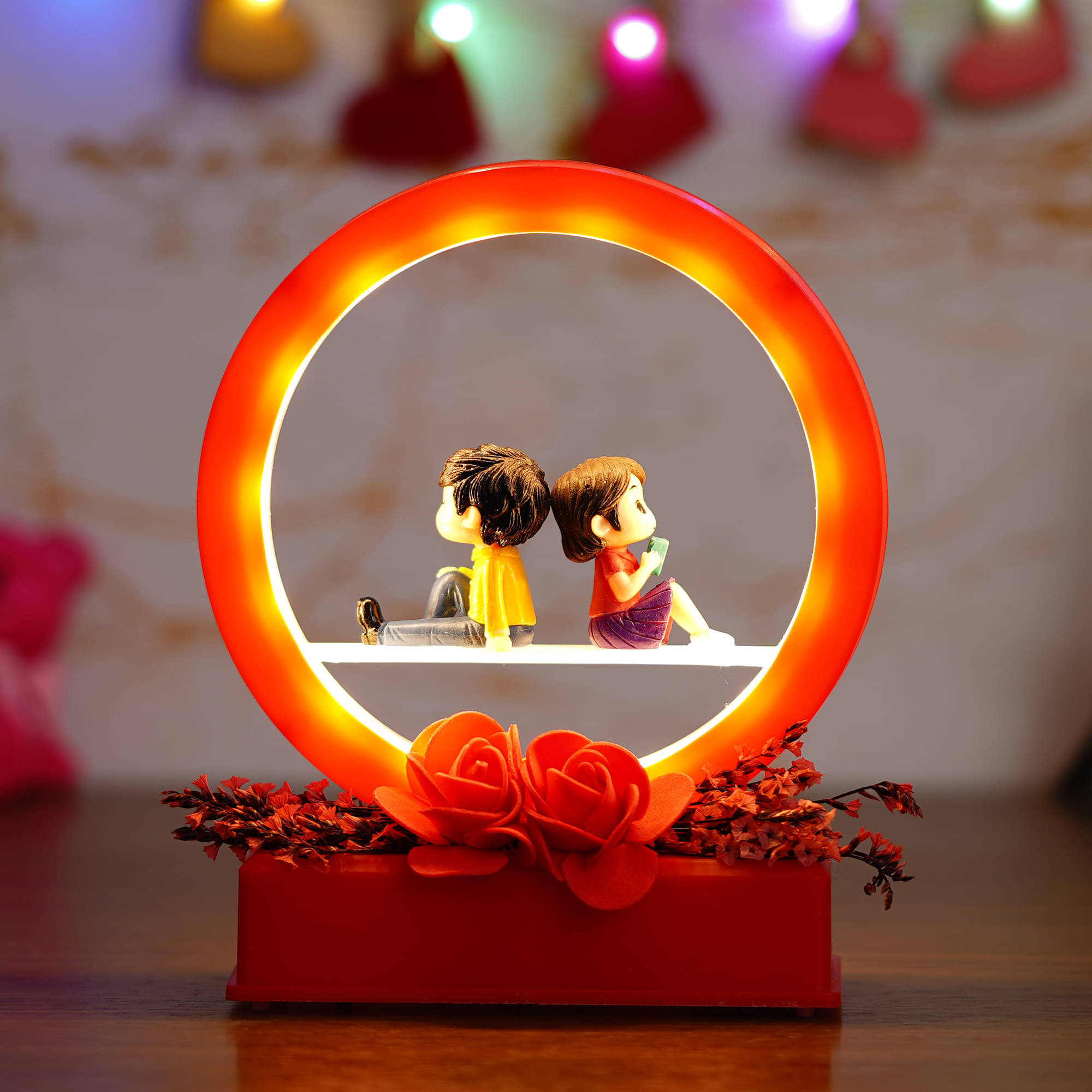     			eCraftIndia Red Man Proposing Light Showpiece