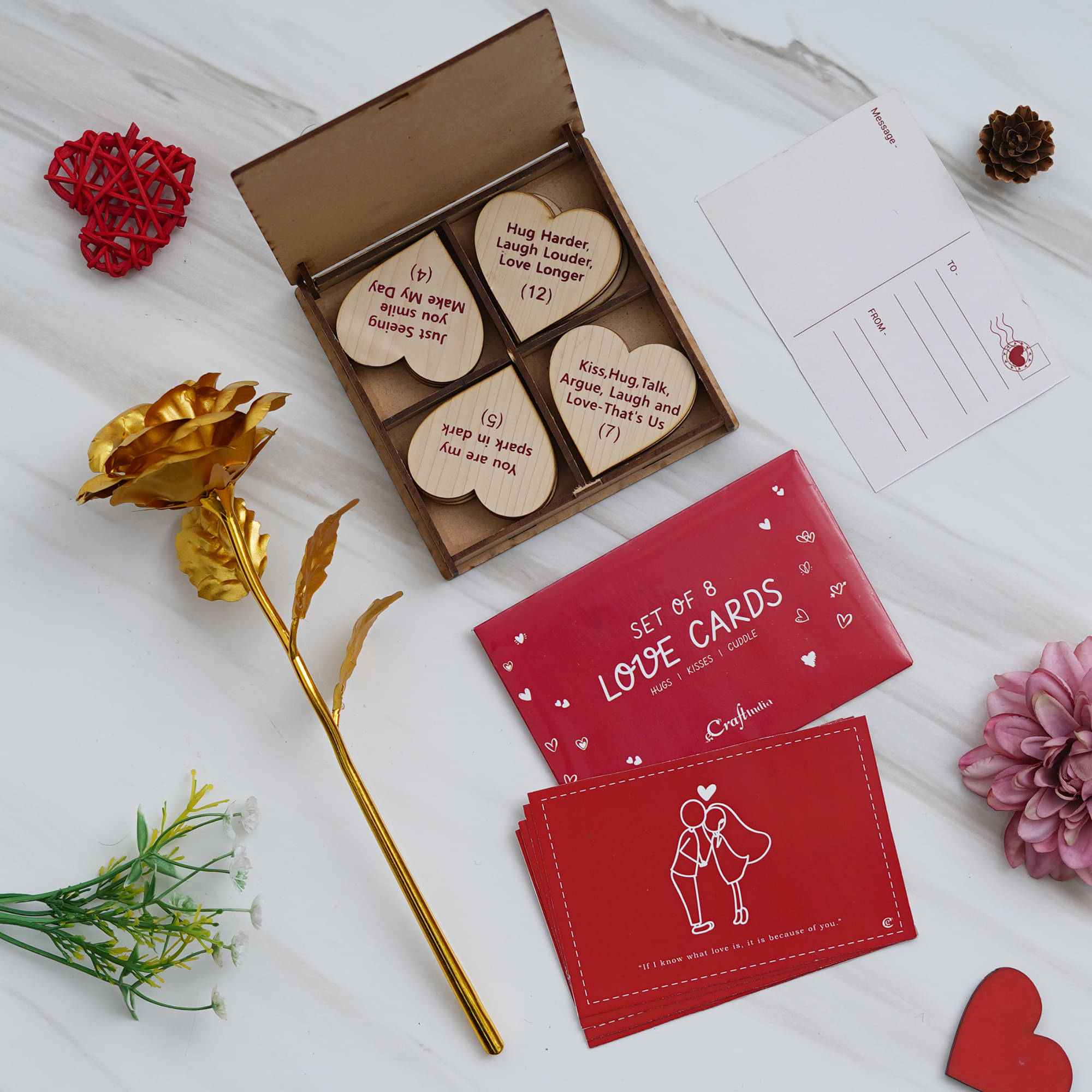     			eCraftIndia Red Paper Valentine Hamper
