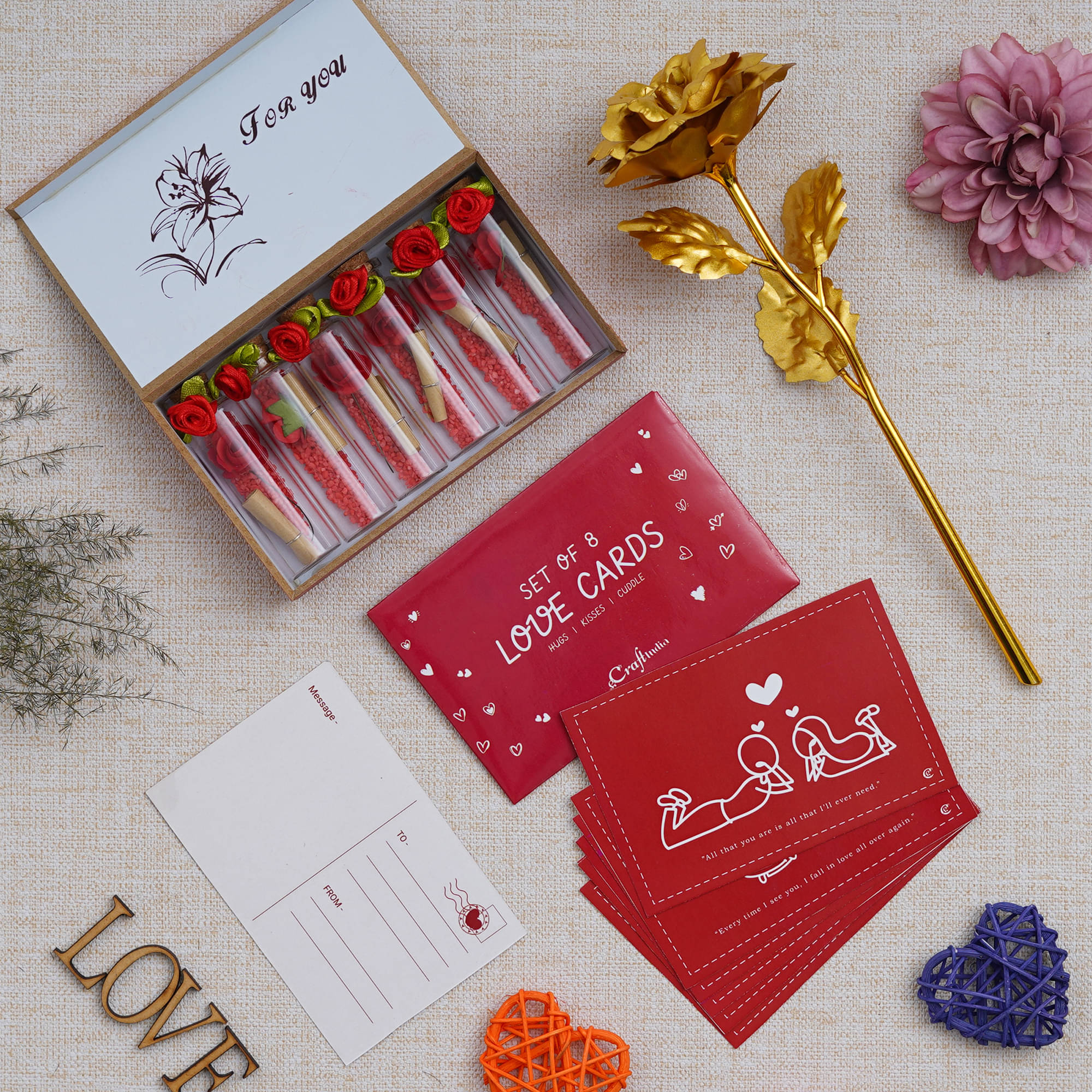     			eCraftIndia Red Paper Valentine Hamper