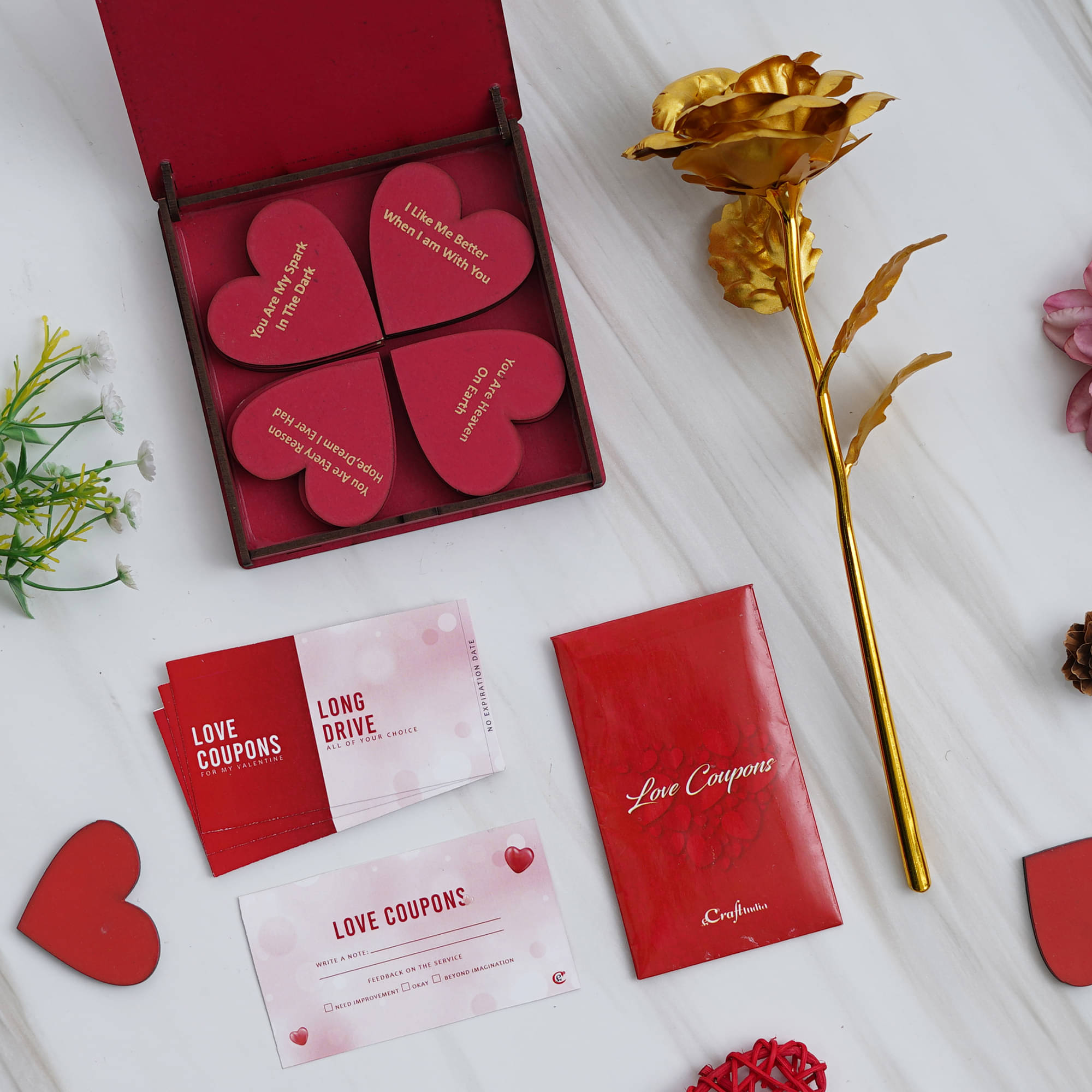     			eCraftIndia Red Paper Valentine Hamper