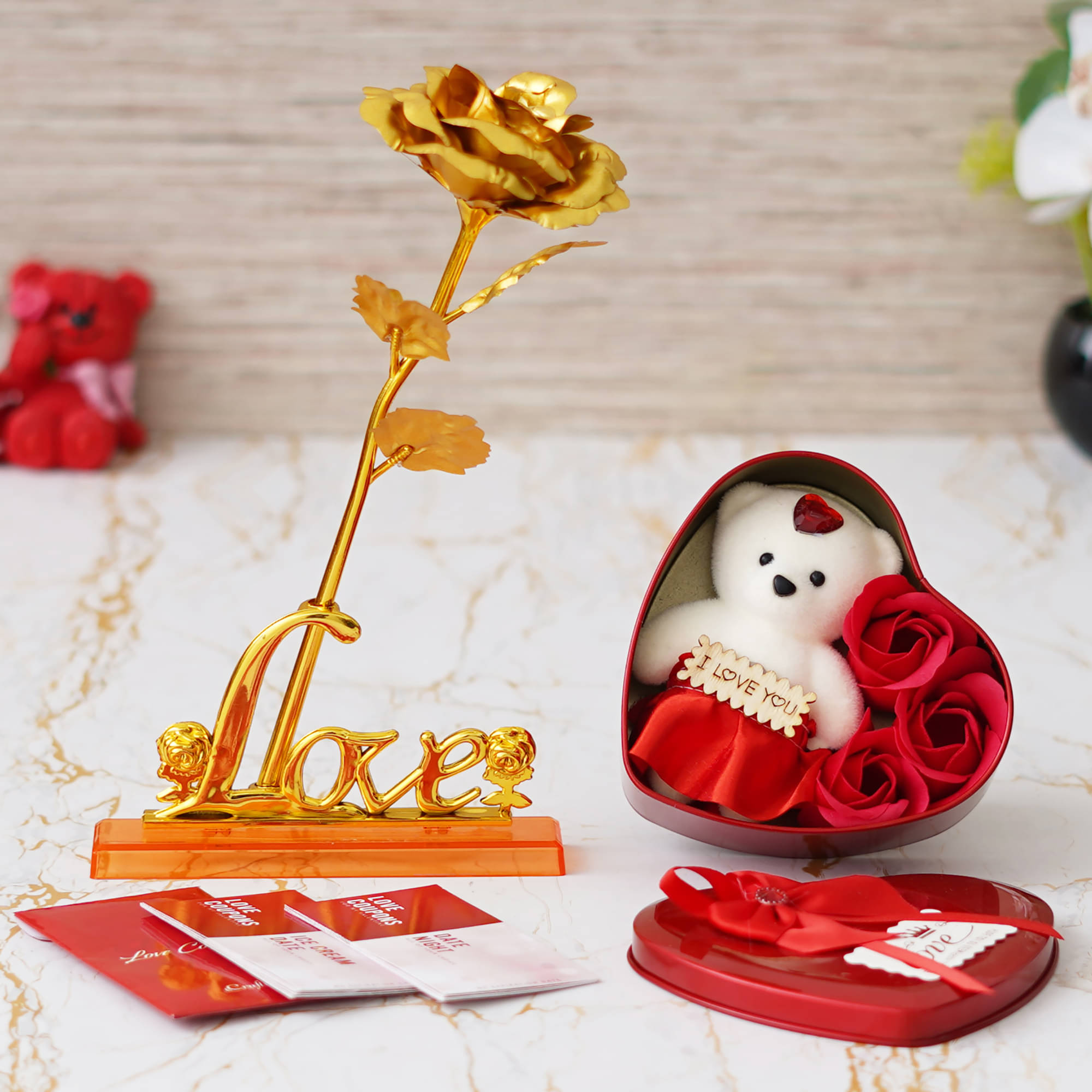     			eCraftIndia Red Paper Valentine Hamper