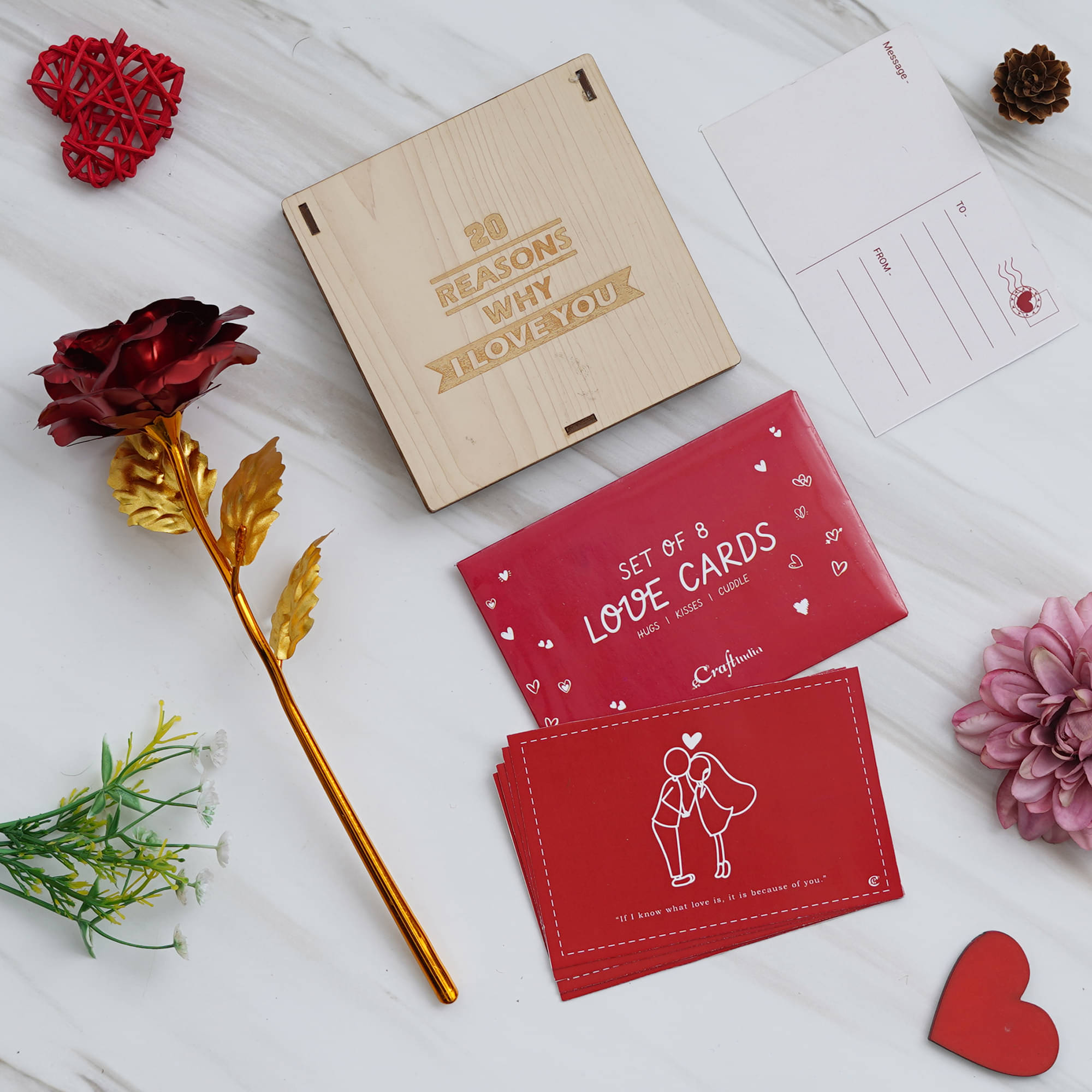    			eCraftIndia Red Paper Valentine Hamper
