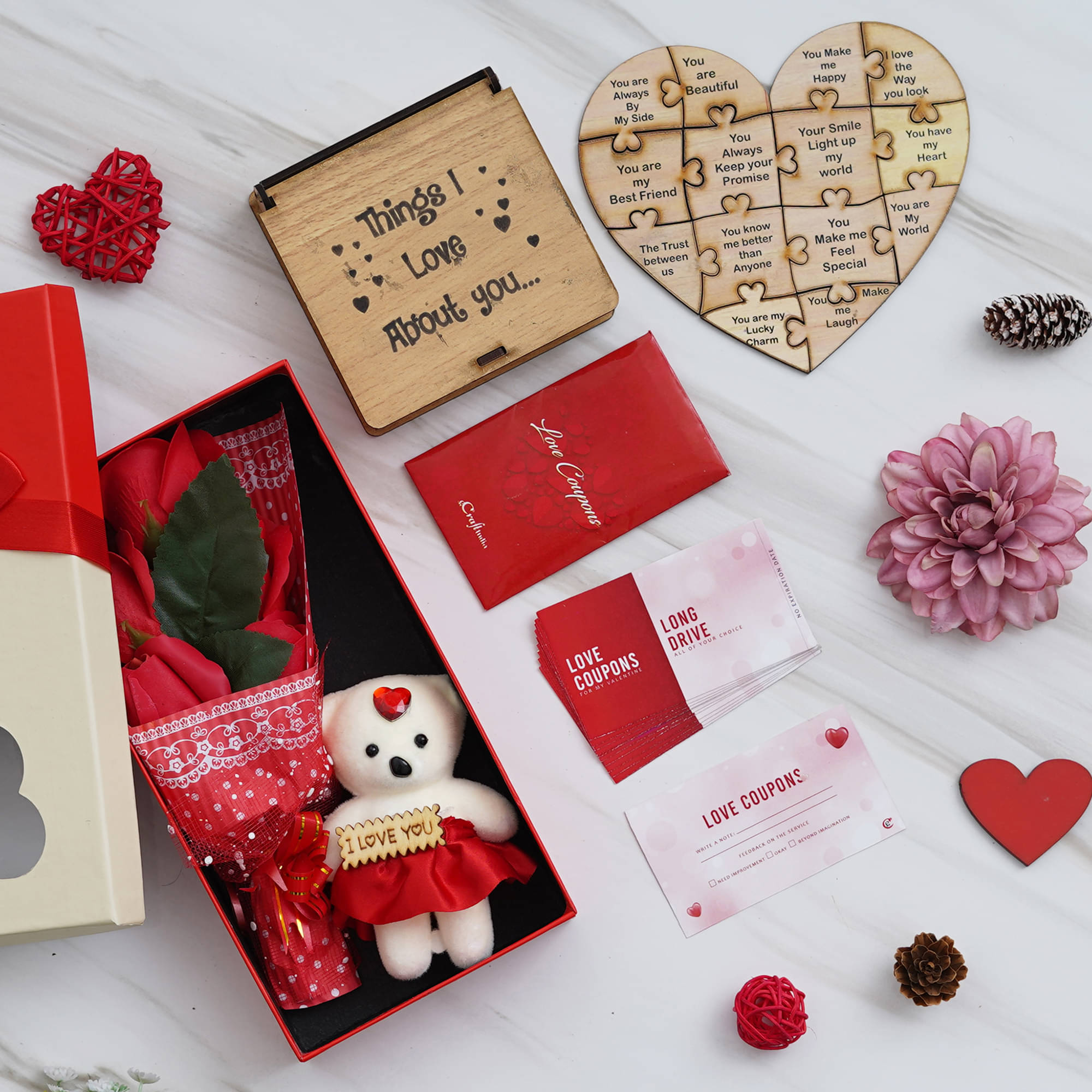     			eCraftIndia Red Paper Valentine Hamper