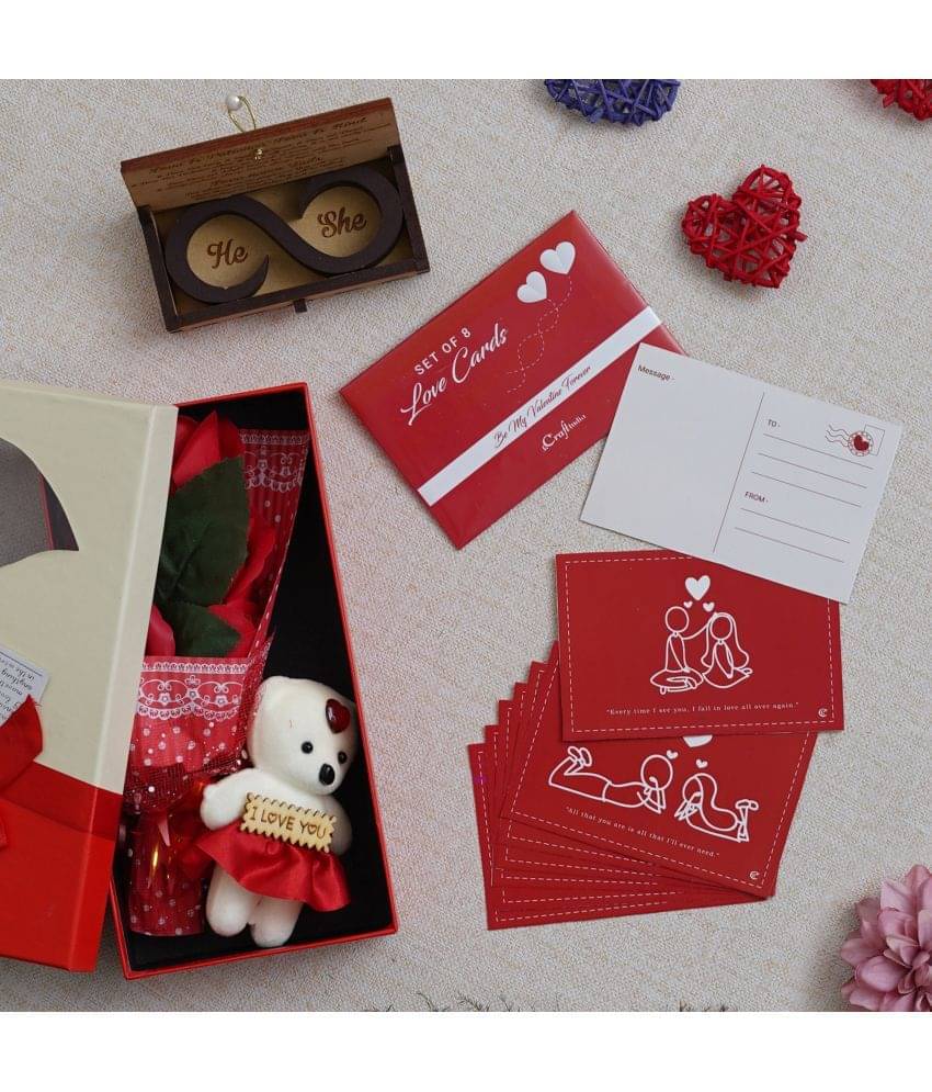     			eCraftIndia Red Paper Valentine Hamper