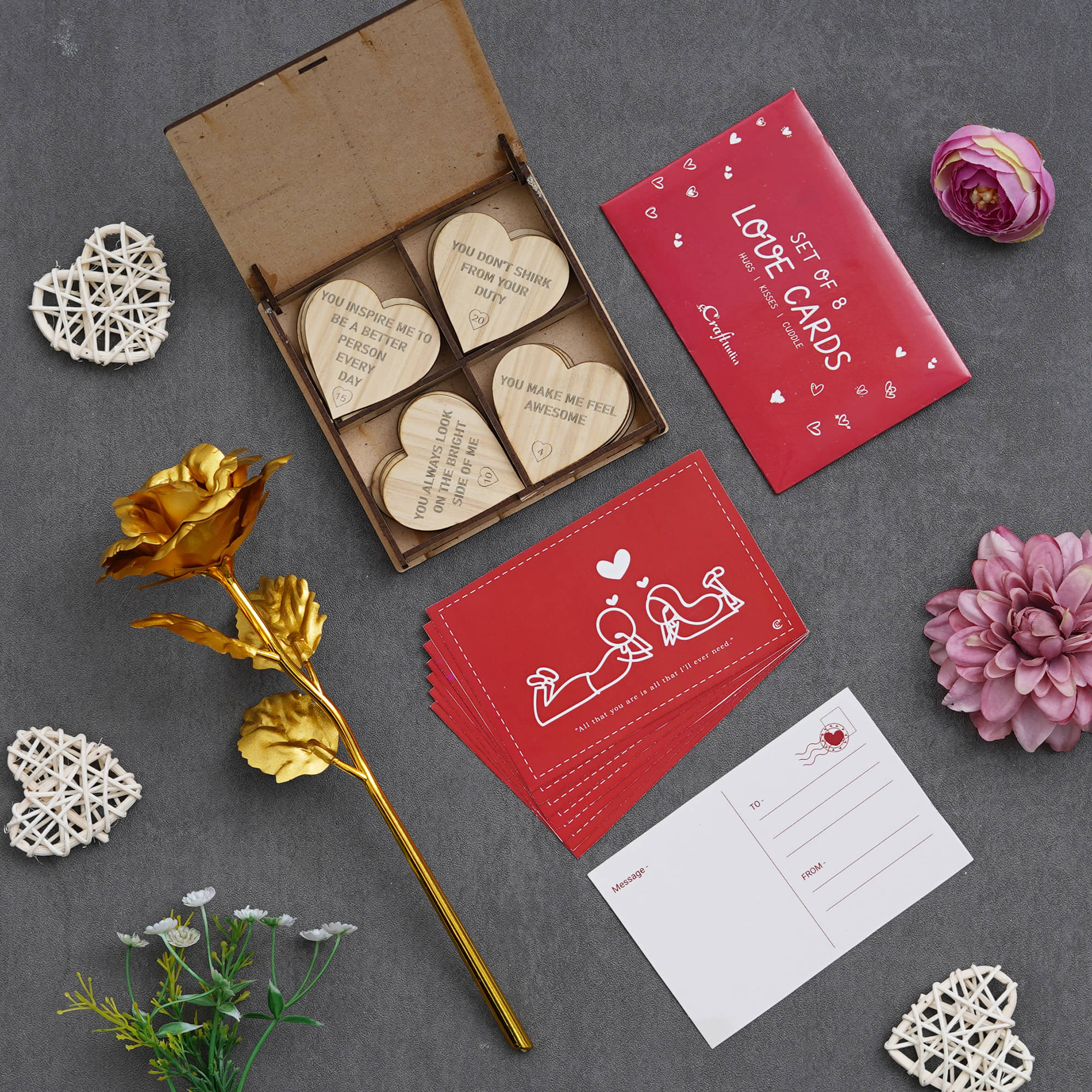     			eCraftIndia Red Paper Valentine Hamper