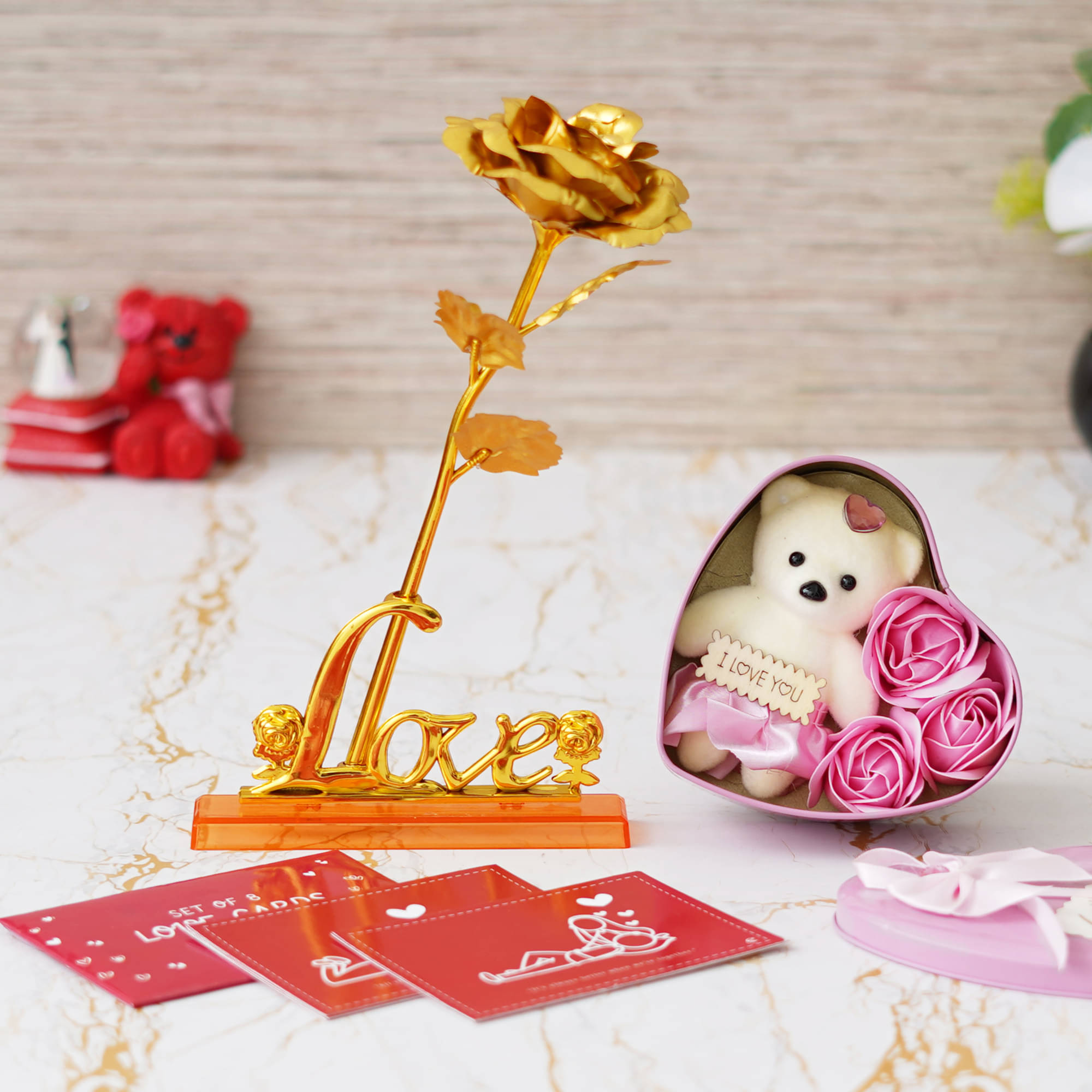     			eCraftIndia Red Paper Valentine Hamper