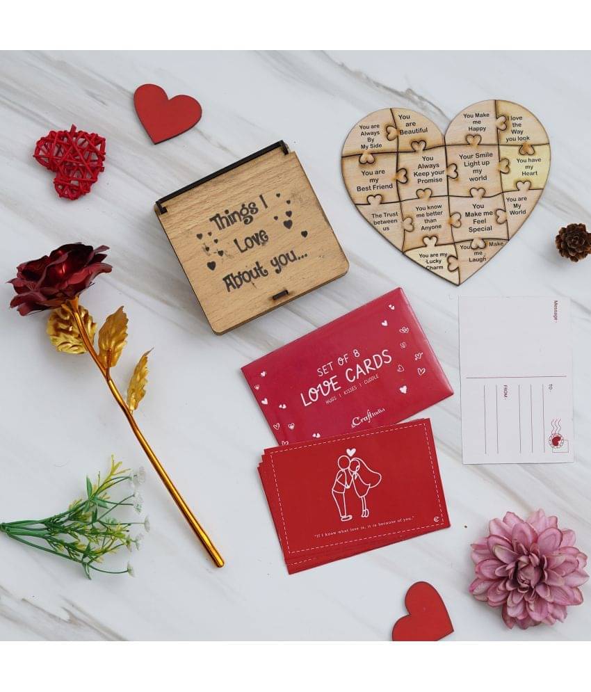     			eCraftIndia Red Paper Valentine Hamper