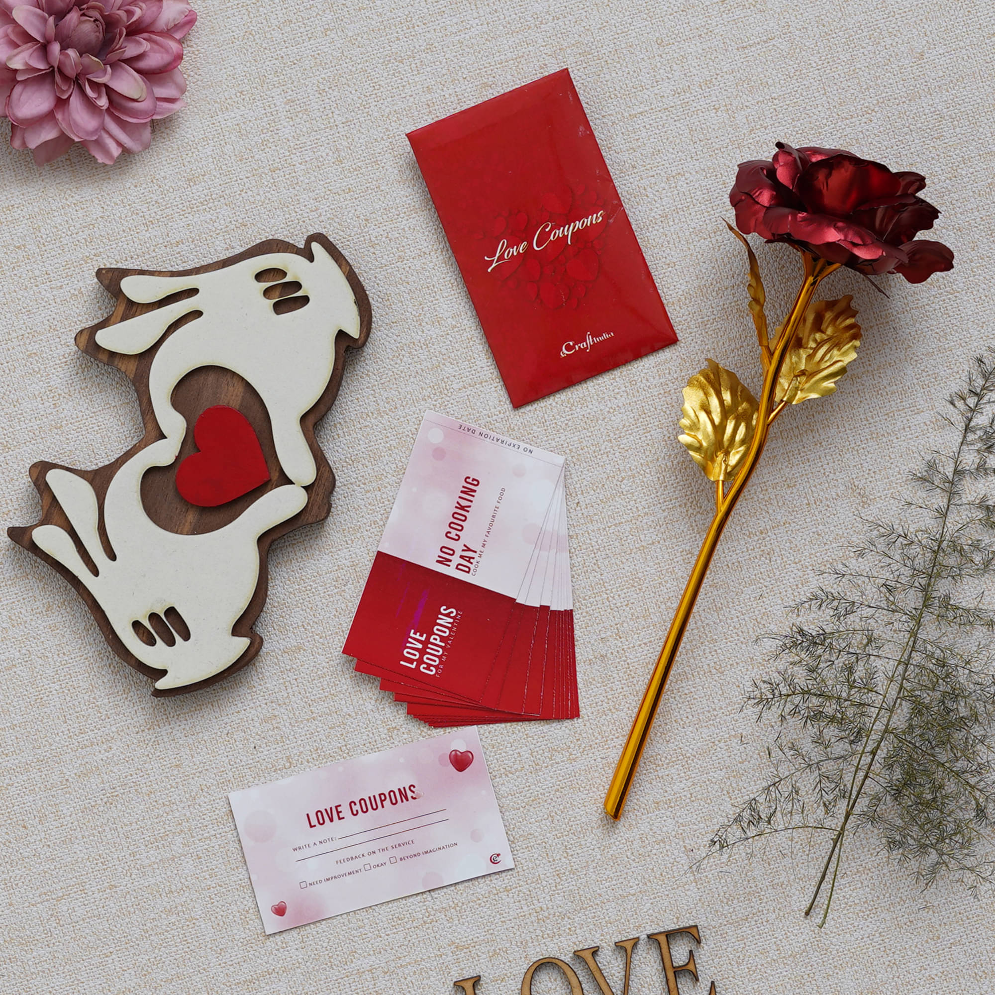     			eCraftIndia Red Paper Valentine Hamper
