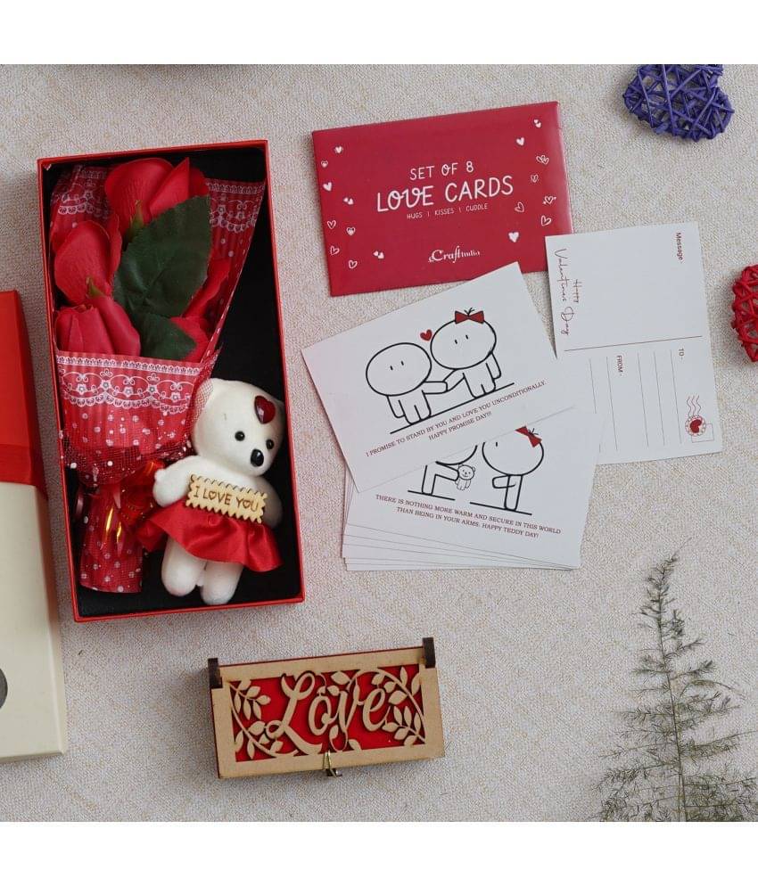    			eCraftIndia Red Paper Valentine Hamper