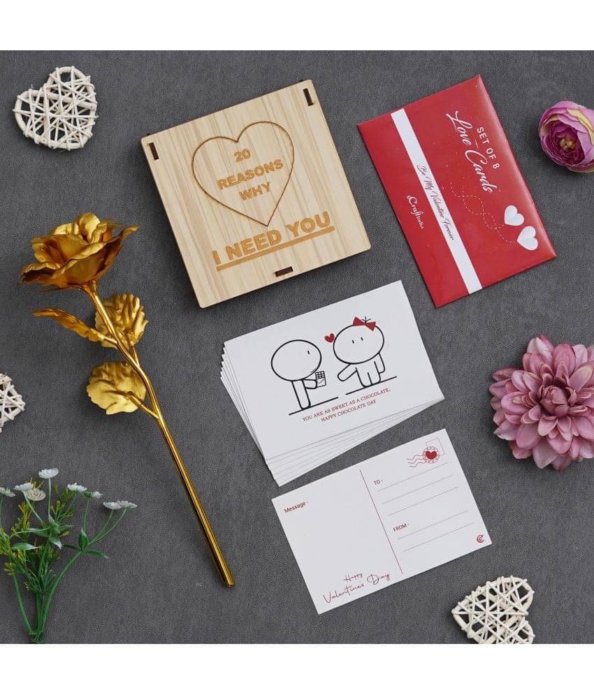     			eCraftIndia Red Paper Valentine Hamper