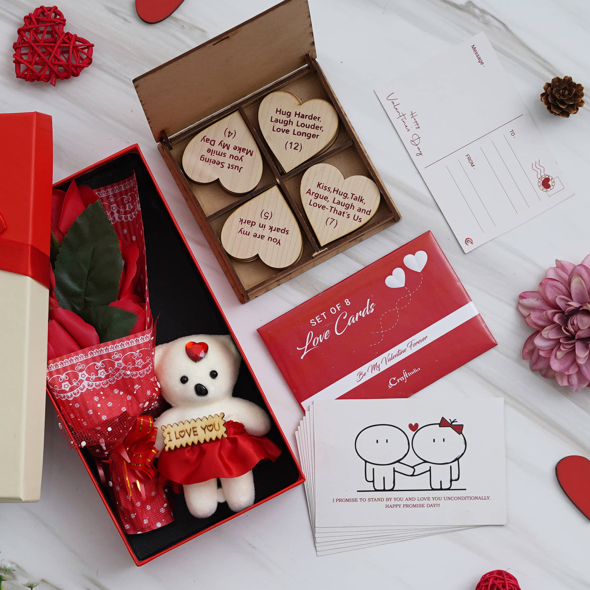     			eCraftIndia Red Paper Valentine Hamper
