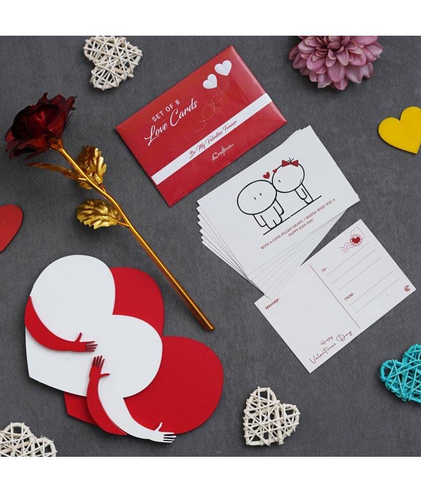     			eCraftIndia Red Paper Valentine Hamper