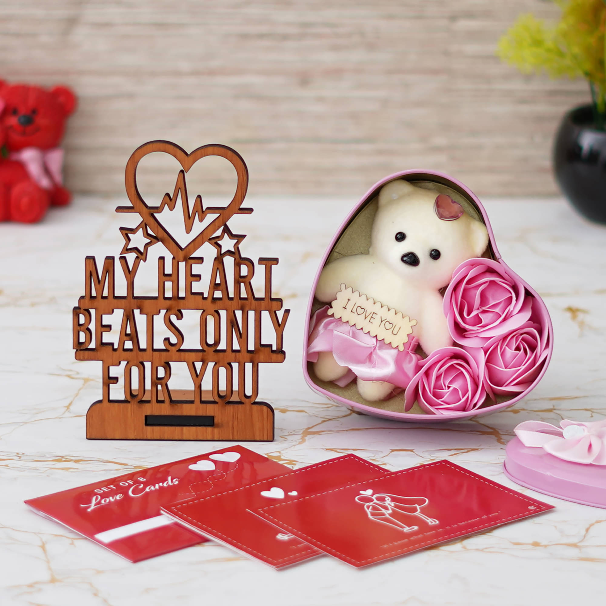     			eCraftIndia Red Paper Valentine Hamper