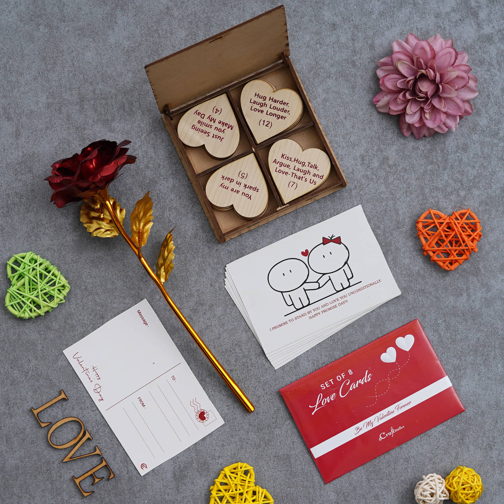     			eCraftIndia Red Paper Valentine Hamper