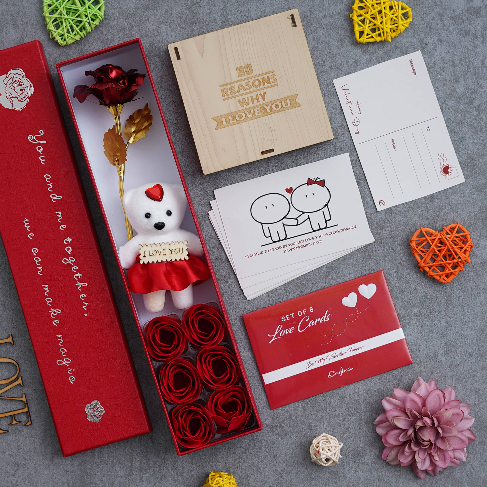     			eCraftIndia Red Paper Valentine Hamper