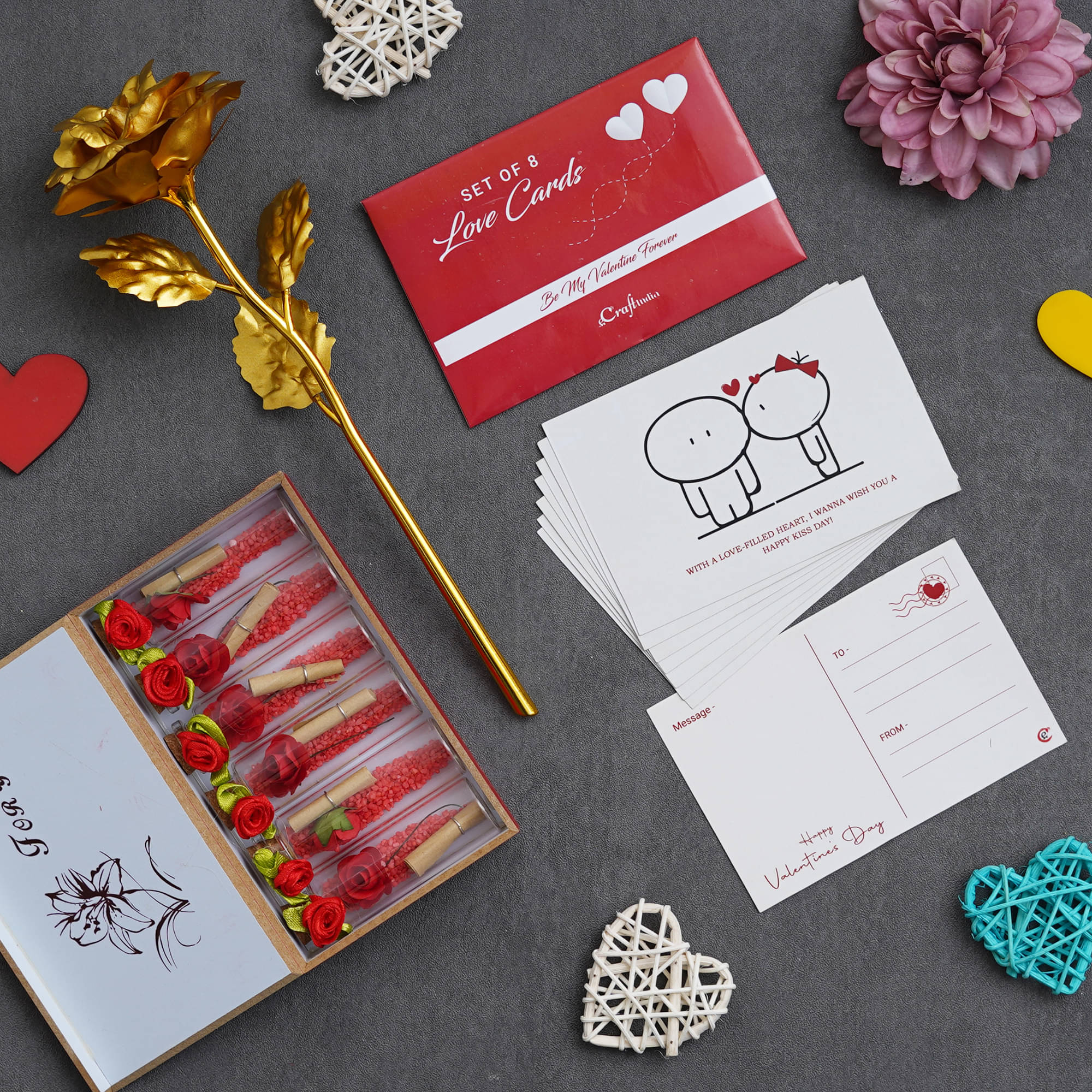     			eCraftIndia Red Paper Valentine Hamper