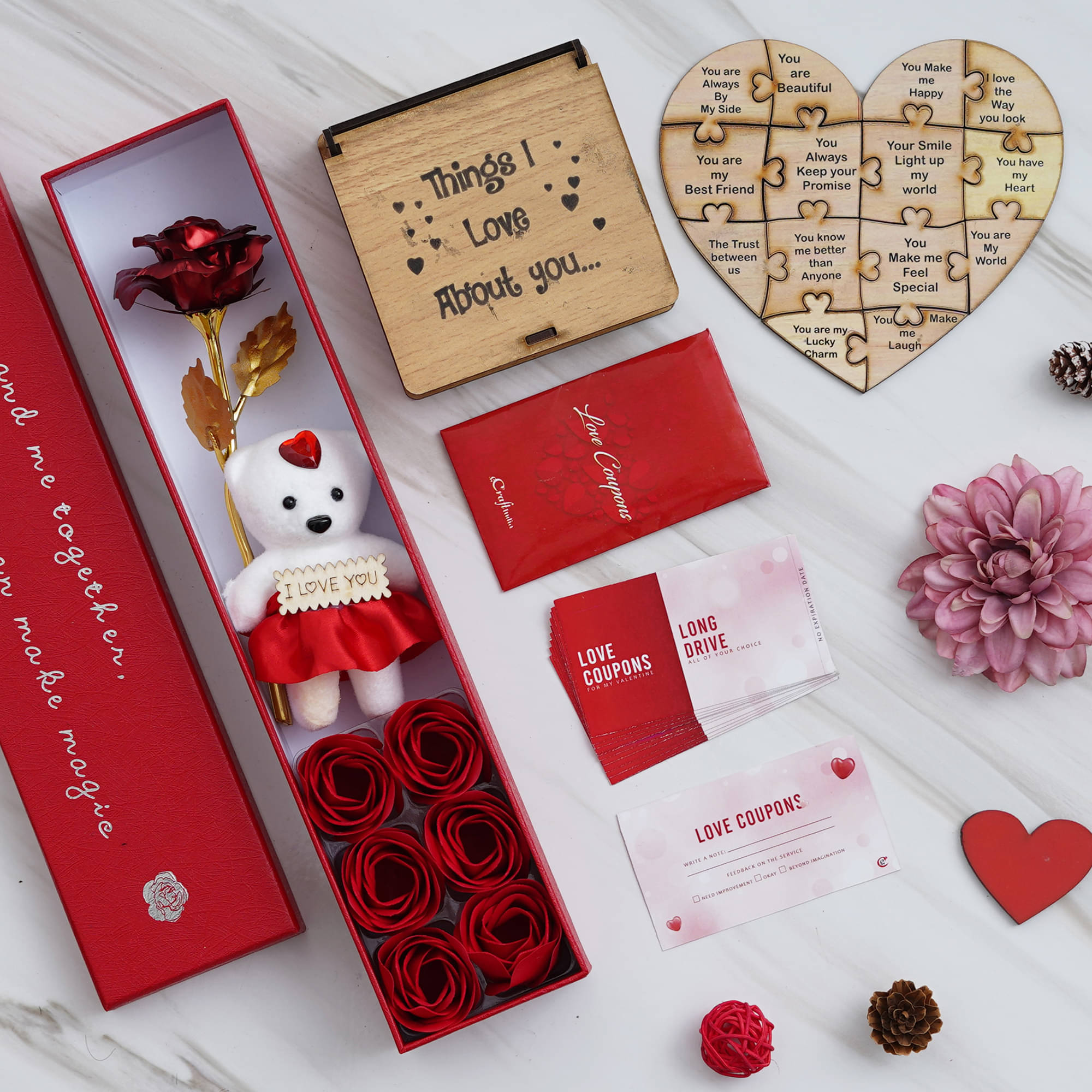     			eCraftIndia Red Paper Valentine Hamper