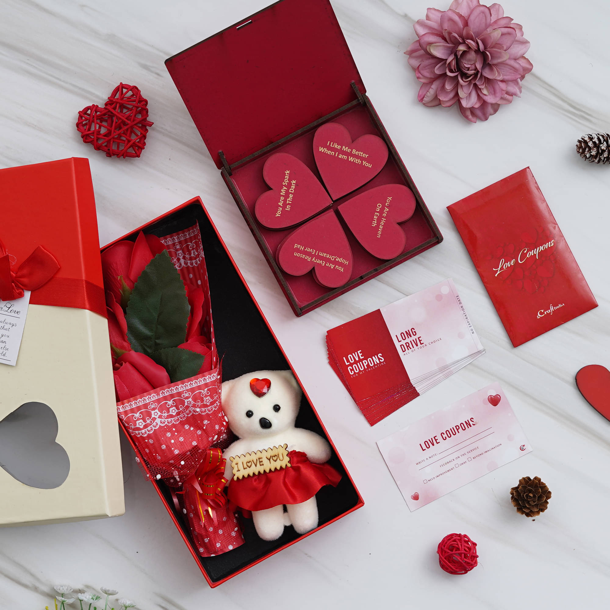    			eCraftIndia Red Paper Valentine Hamper