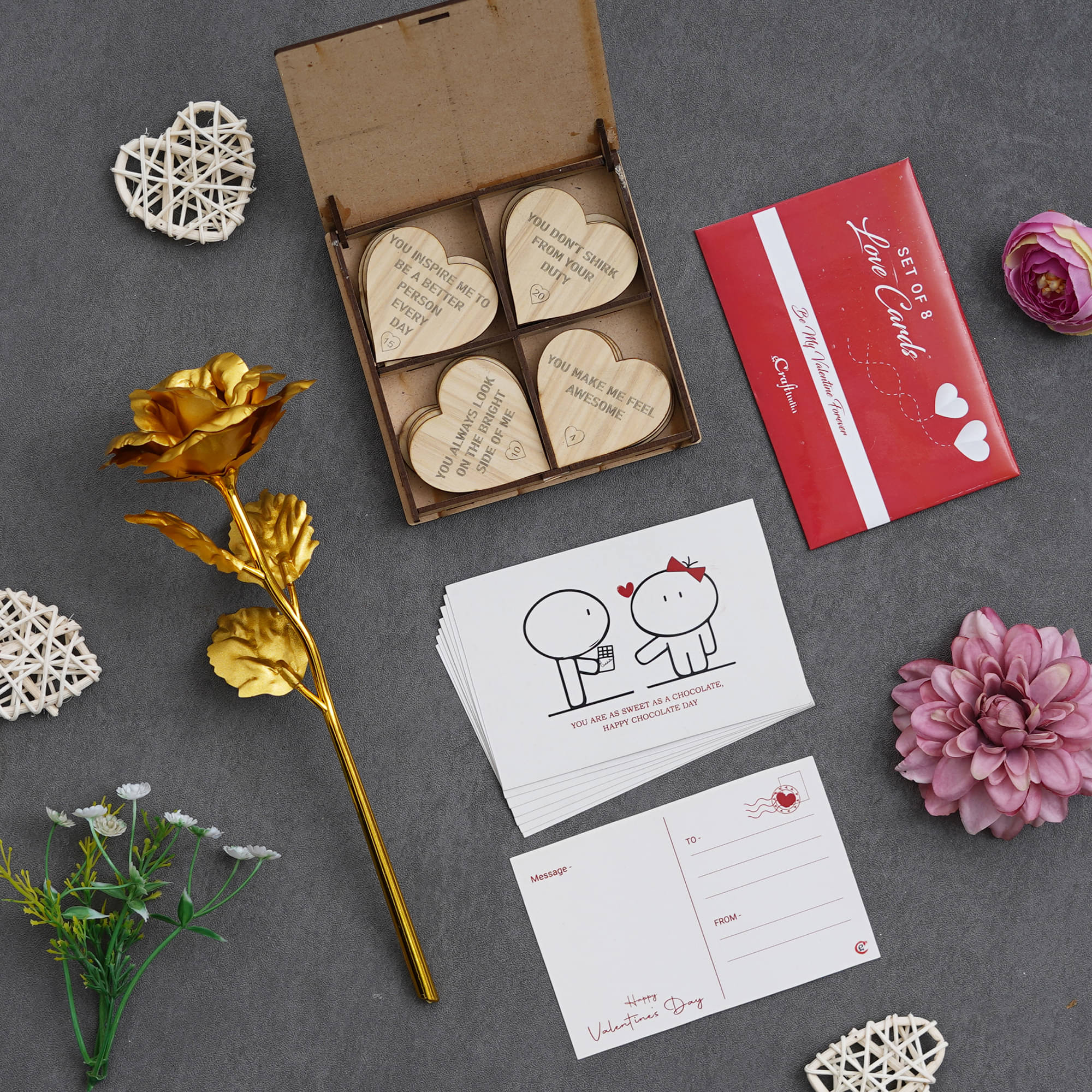     			eCraftIndia Red Paper Valentine Hamper