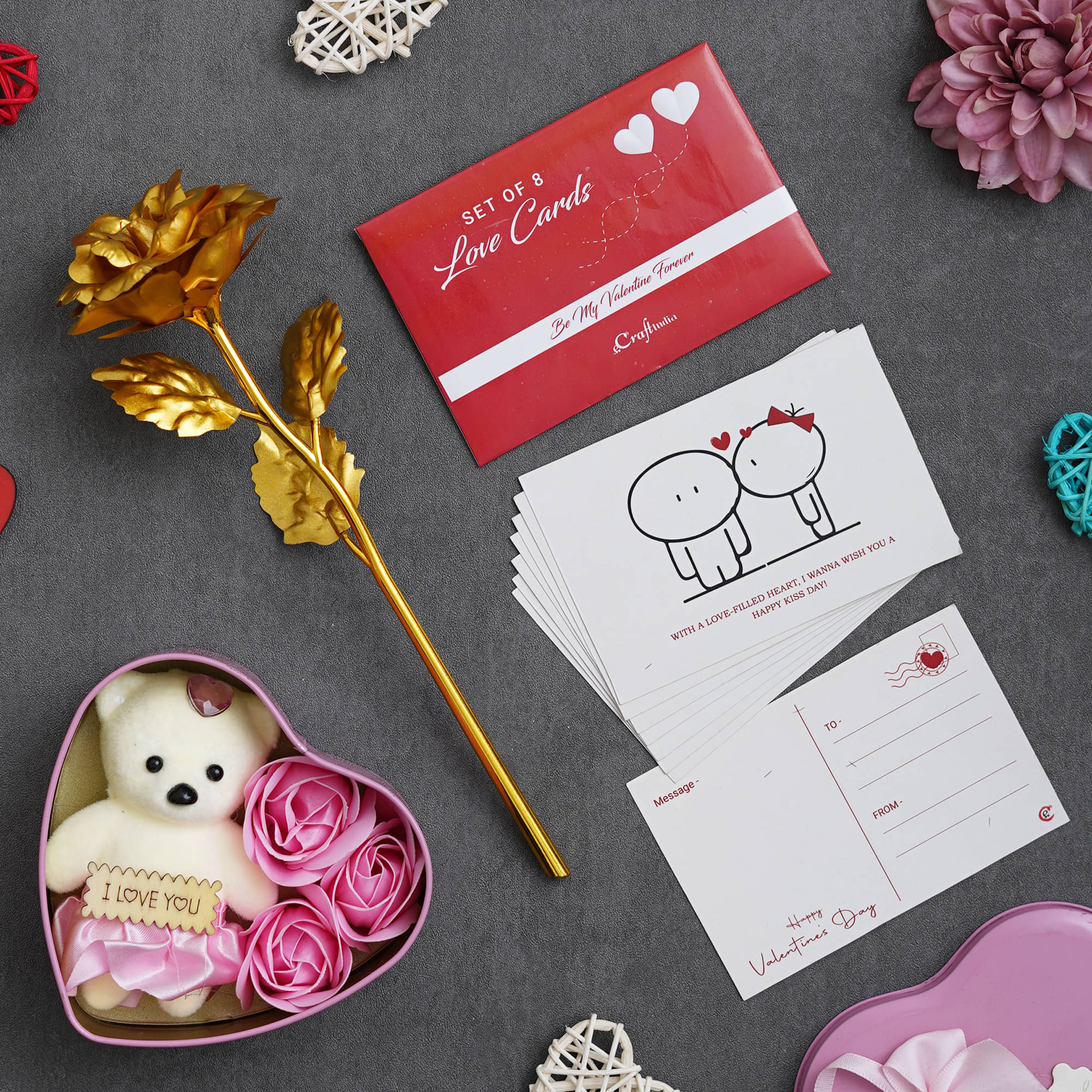    			eCraftIndia Red Paper Valentine Hamper
