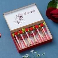     			eCraftIndia Red & Transparent Message Bottle Wooden Gift Set