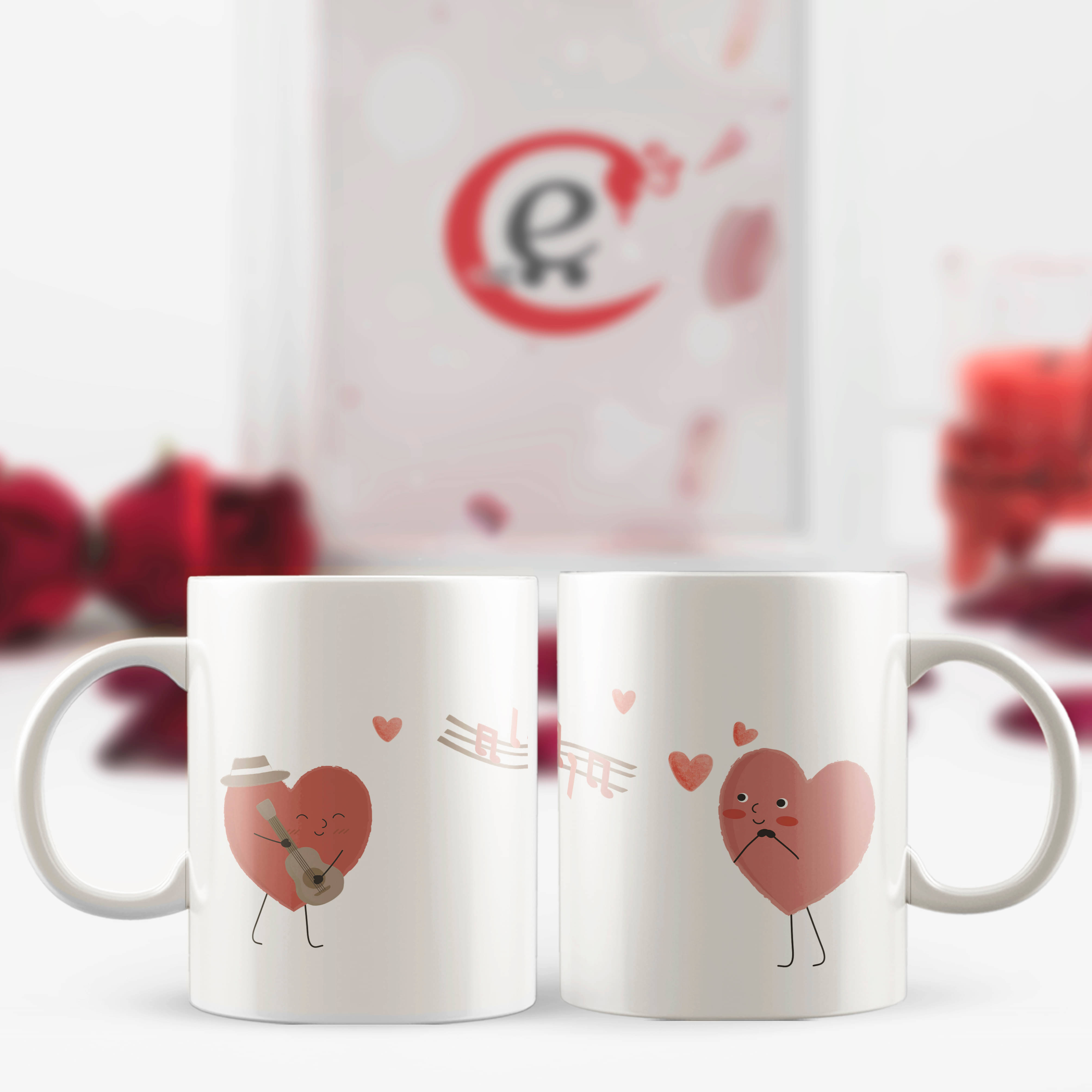     			eCraftIndia White Ceramic Valentine Hamper