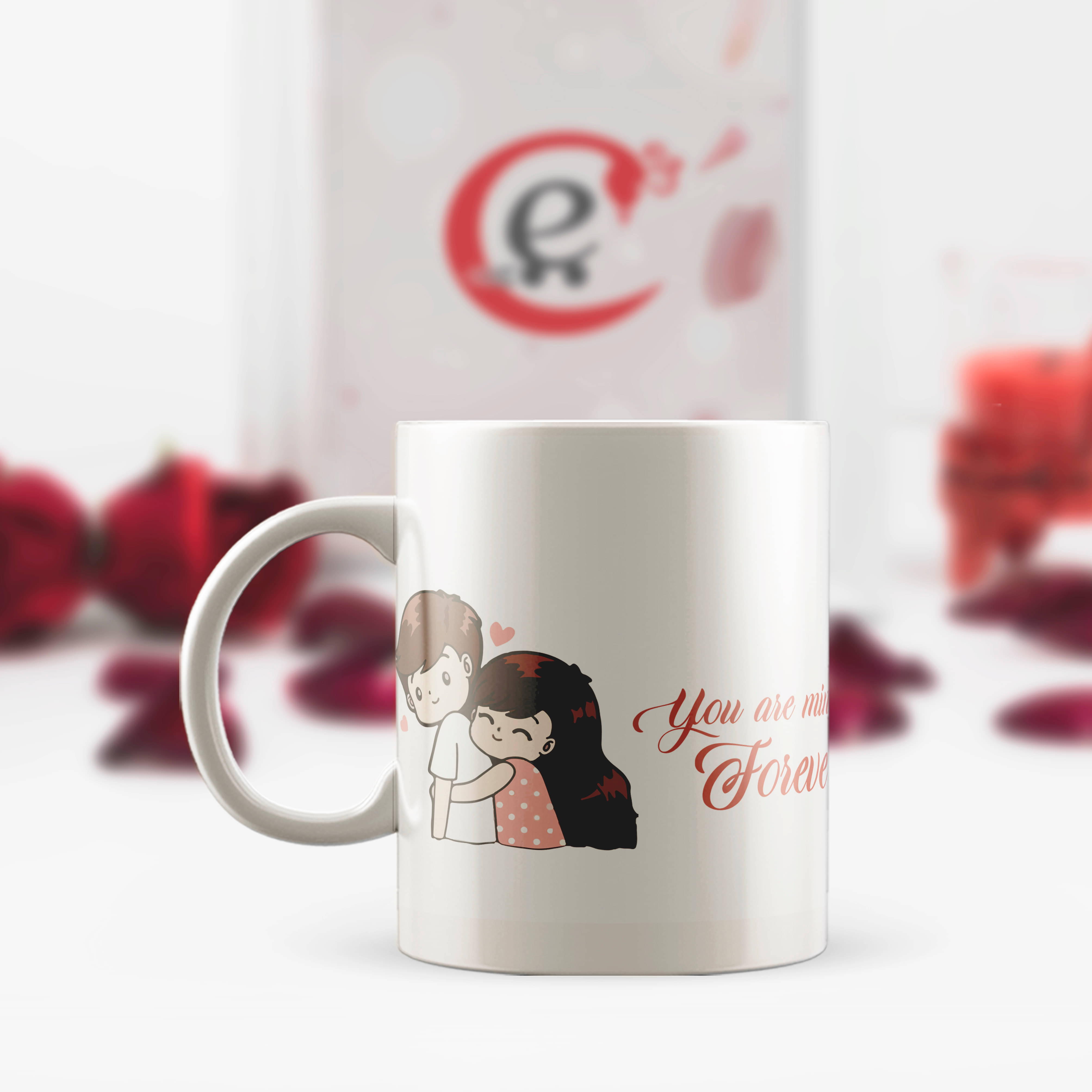     			eCraftIndia White Ceramic Valentine Hamper